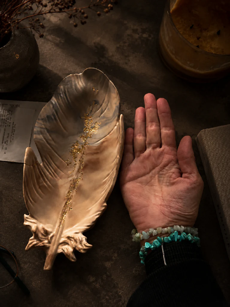 Handmade Eco Resin Angel Feather Trinket Dish - Image 4