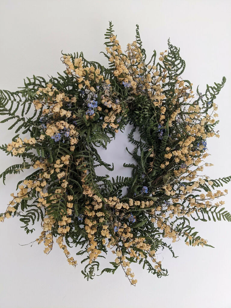 Handmade Lily of the Valley Dried Flower Wreath - Image 2