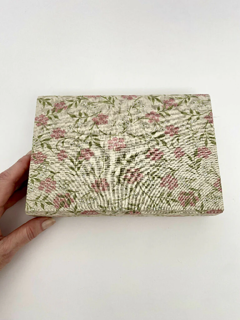 Handmade Pink Jasmine Keepsake Box | Willing Morris Fabric Organiser with Magnetic Closure - Image 5