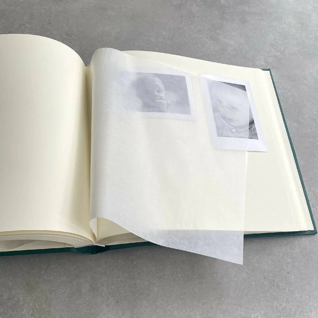 Handmade Recycled Leather Photo Album with Tree Icon - Image 2
