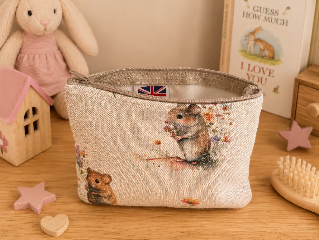Handmade small mouse Washbag  - Image 4