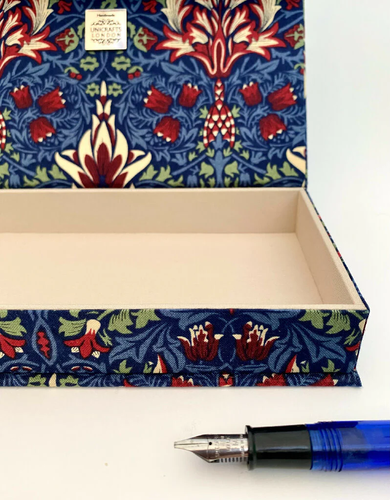 Handmade William Morris Snakeshead Pencil Case | Fabric Desk Organiser - Image 10