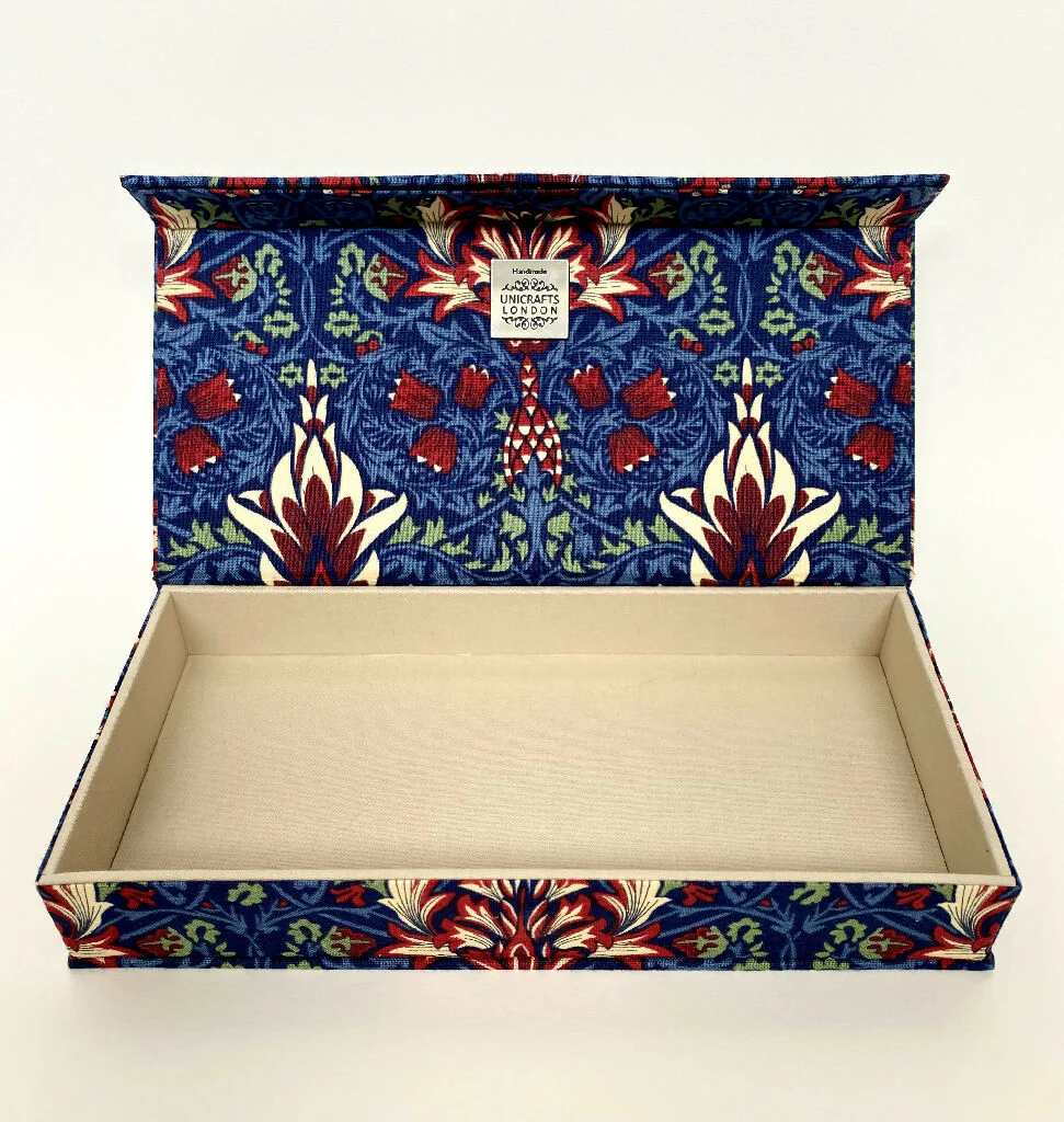 Handmade William Morris Snakeshead Pencil Case | Fabric Desk Organiser - Image 3