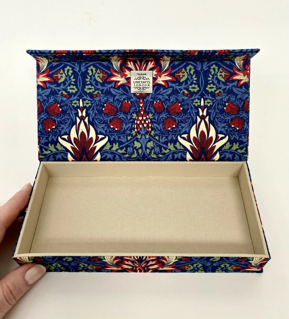 Handmade William Morris Snakeshead Pencil Case | Fabric Desk Organiser - Image 4