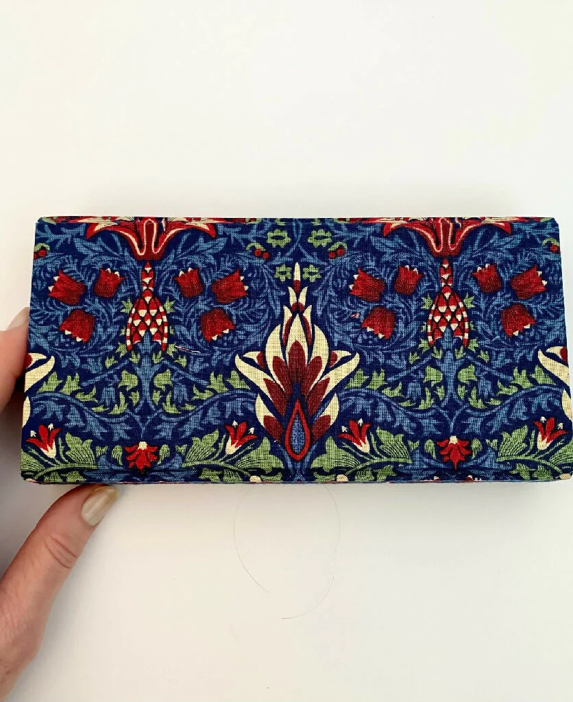 Handmade William Morris Snakeshead Pencil Case | Fabric Desk Organiser - Image 9