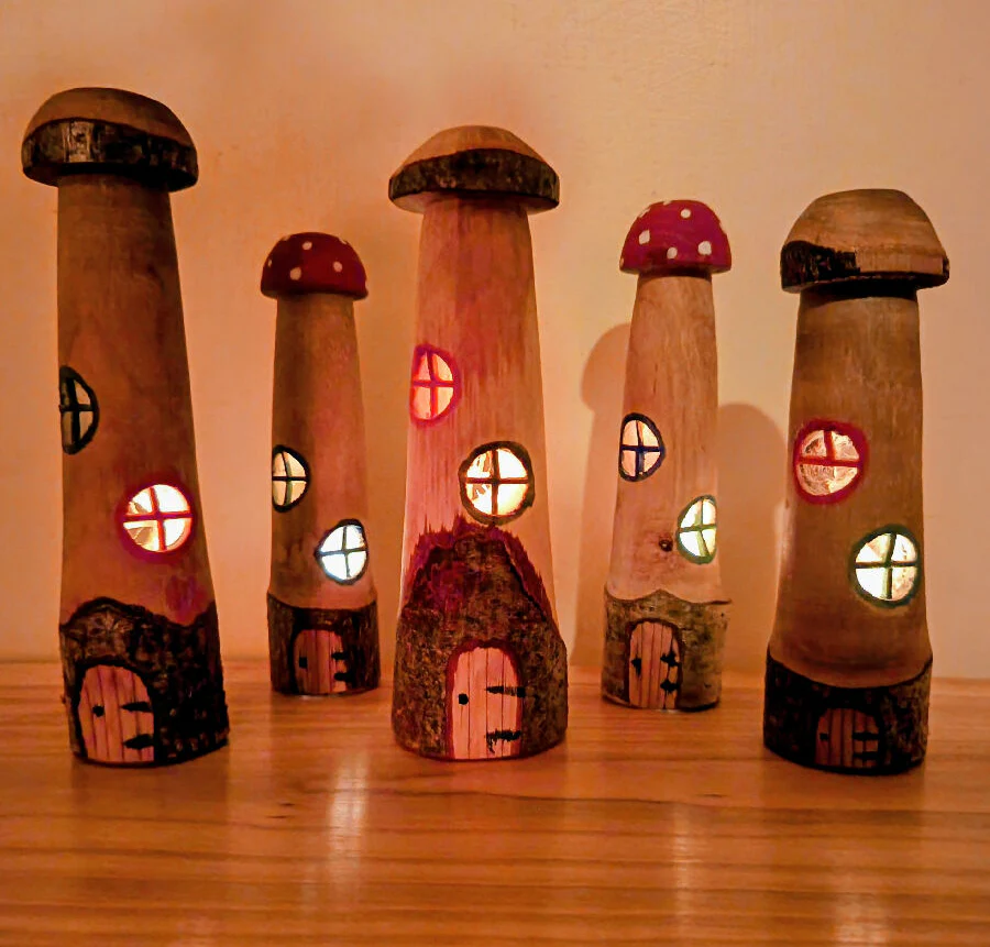 Hazel wood fairy house lights