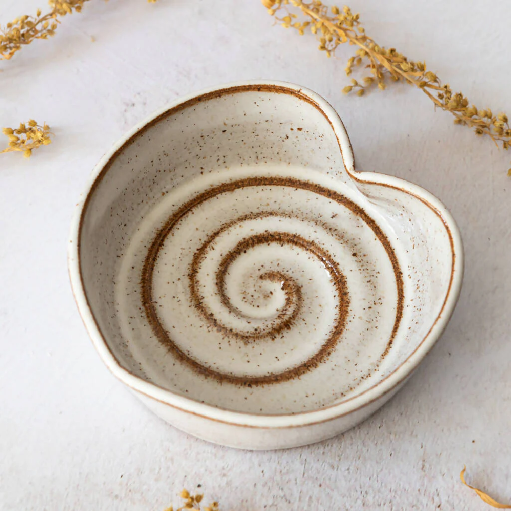 Heart Shaped Wheel-Thrown Trinket Dish - Image 5