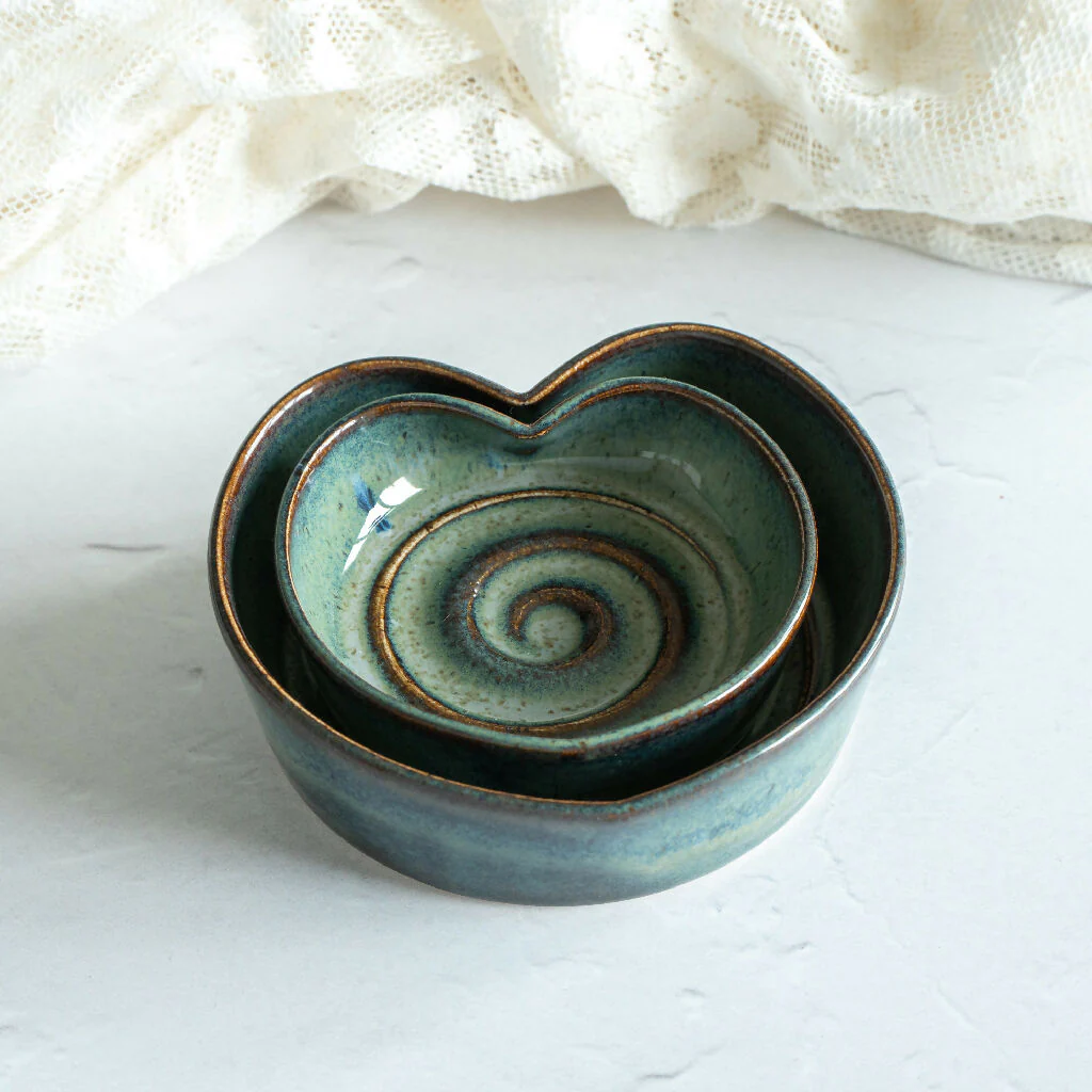 Heart Shaped Wheel-Thrown Trinket Dish - Image 6