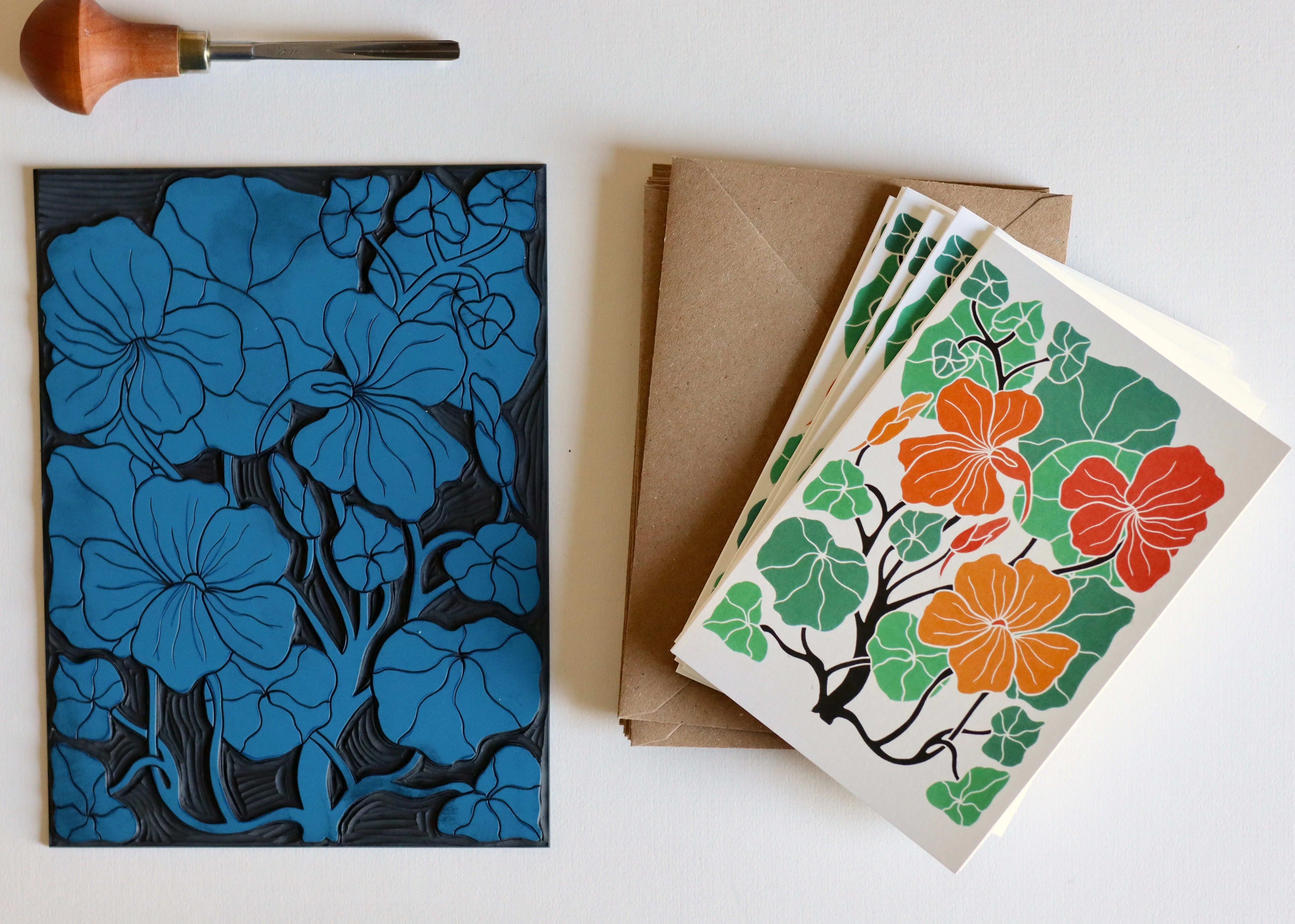 Heritage Kitchen Nasturtium Notecards | Set of 8 Notecards & Envelopes - Image 3