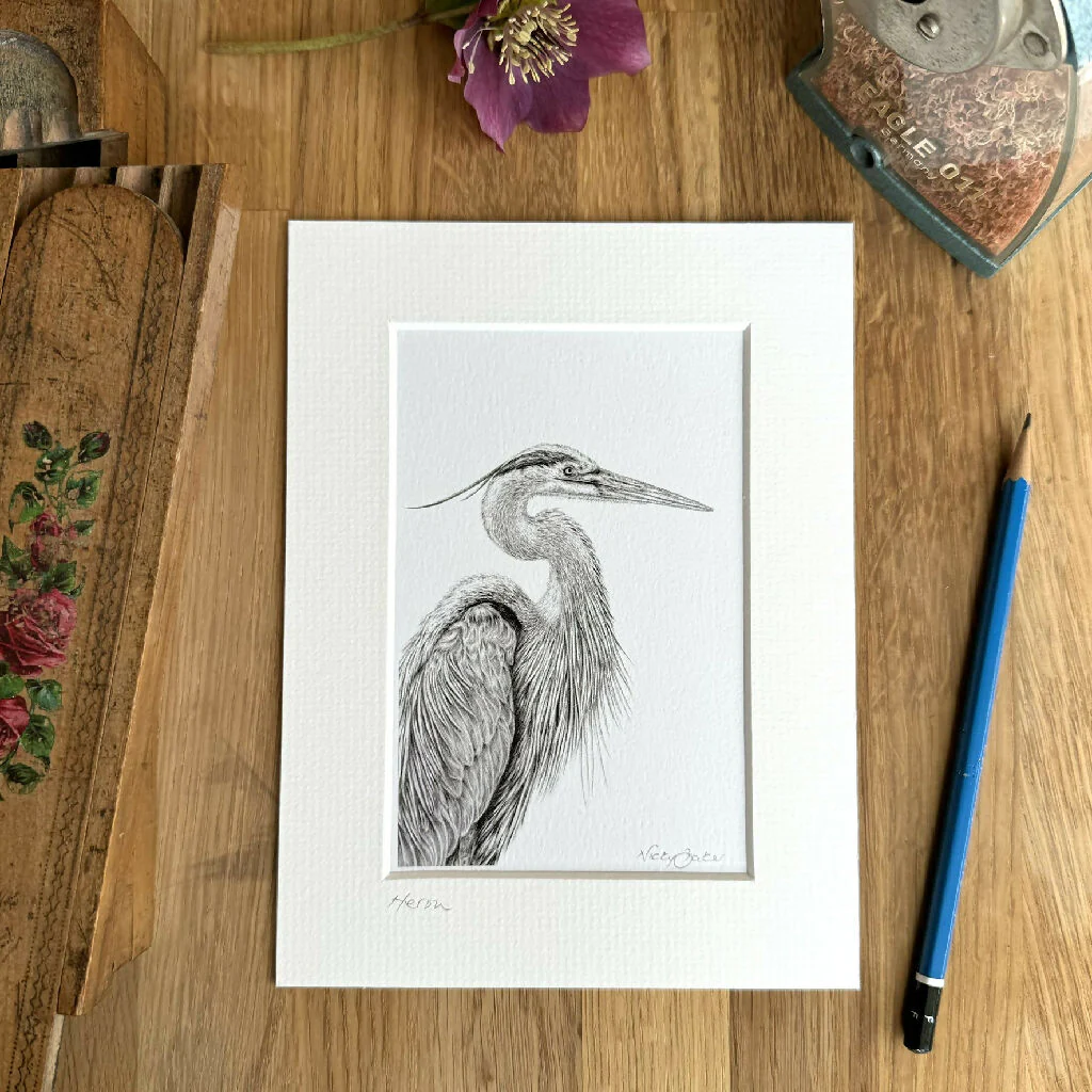 Heron Art Print Size 6 - Image 3