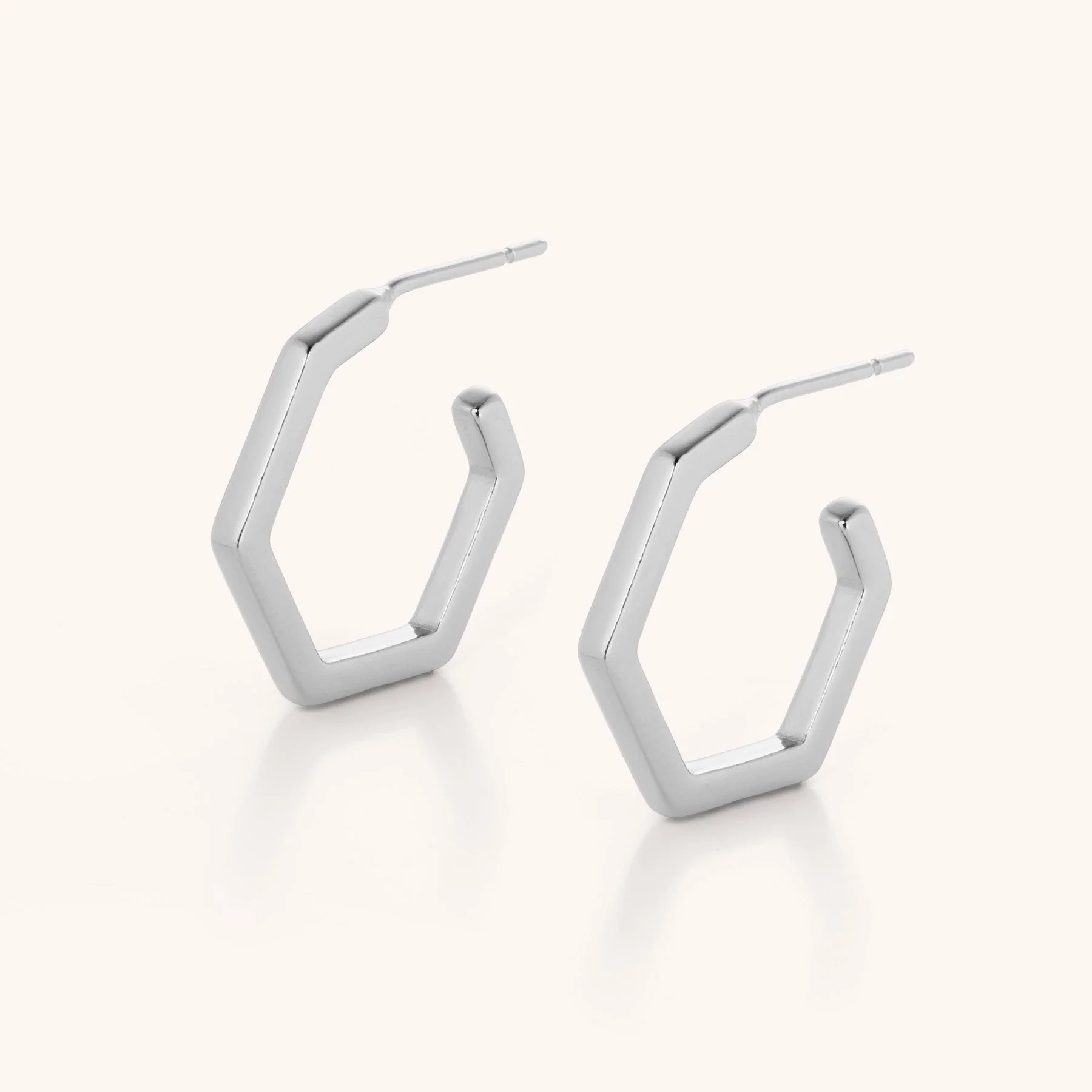 Hex Hoop Earrings
