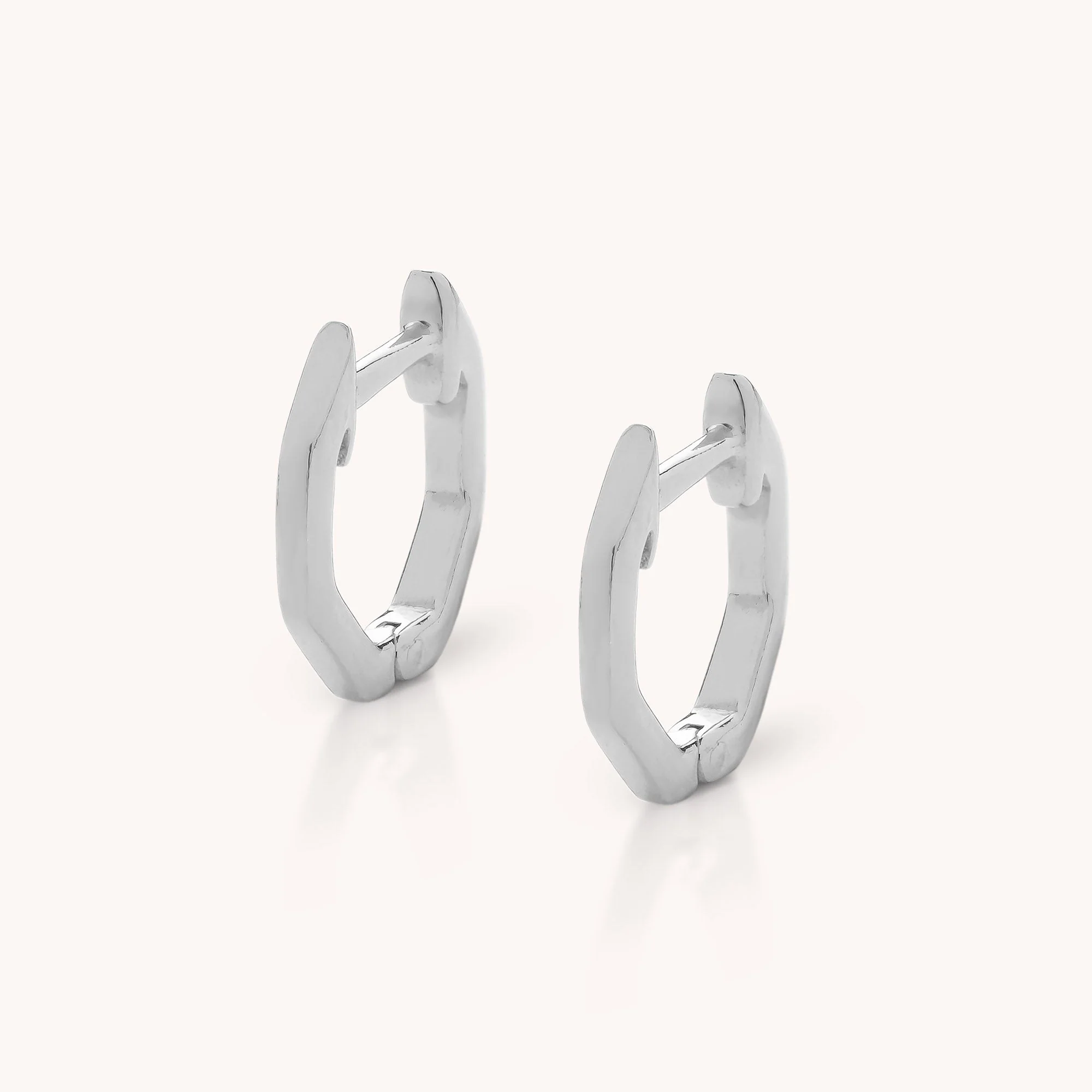Hex Huggie Earrings