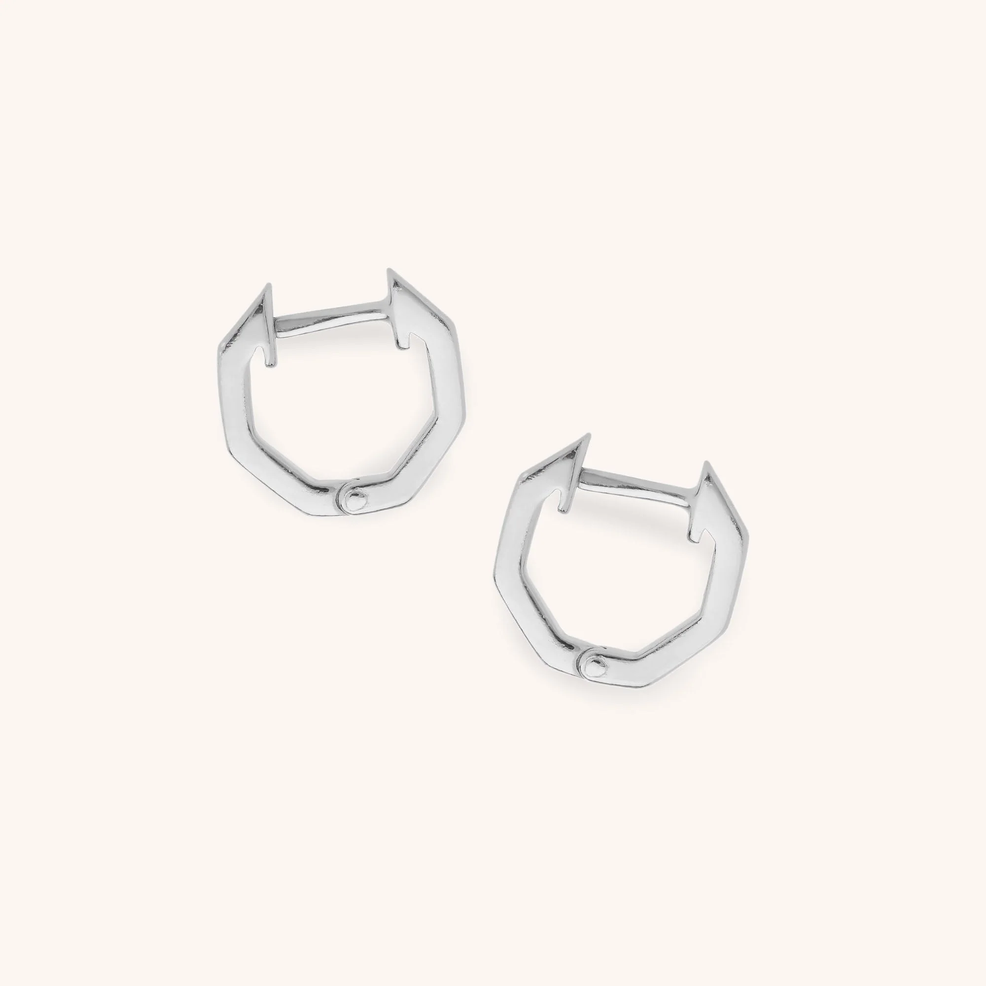 Hex Huggie Earrings - Image 3