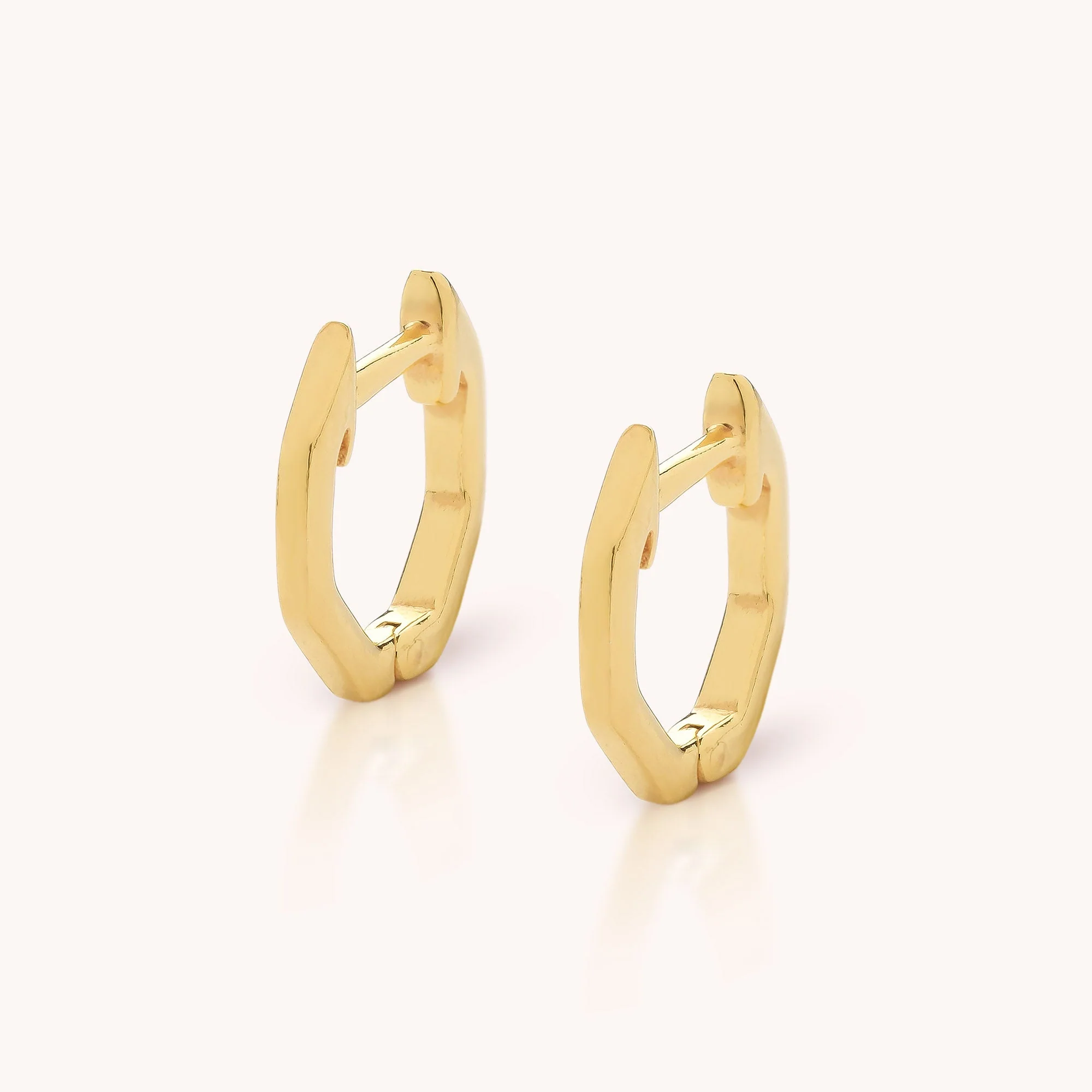 Hex Huggie Earrings - Image 4
