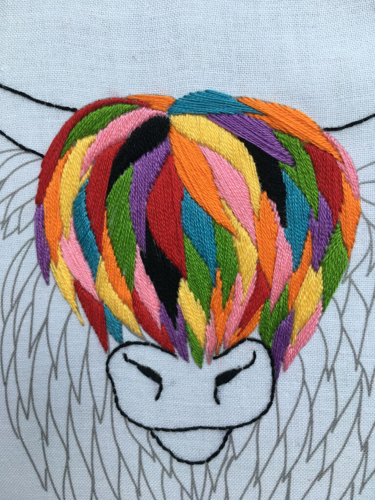 Highland Cow Embroidery Kit - Image 4