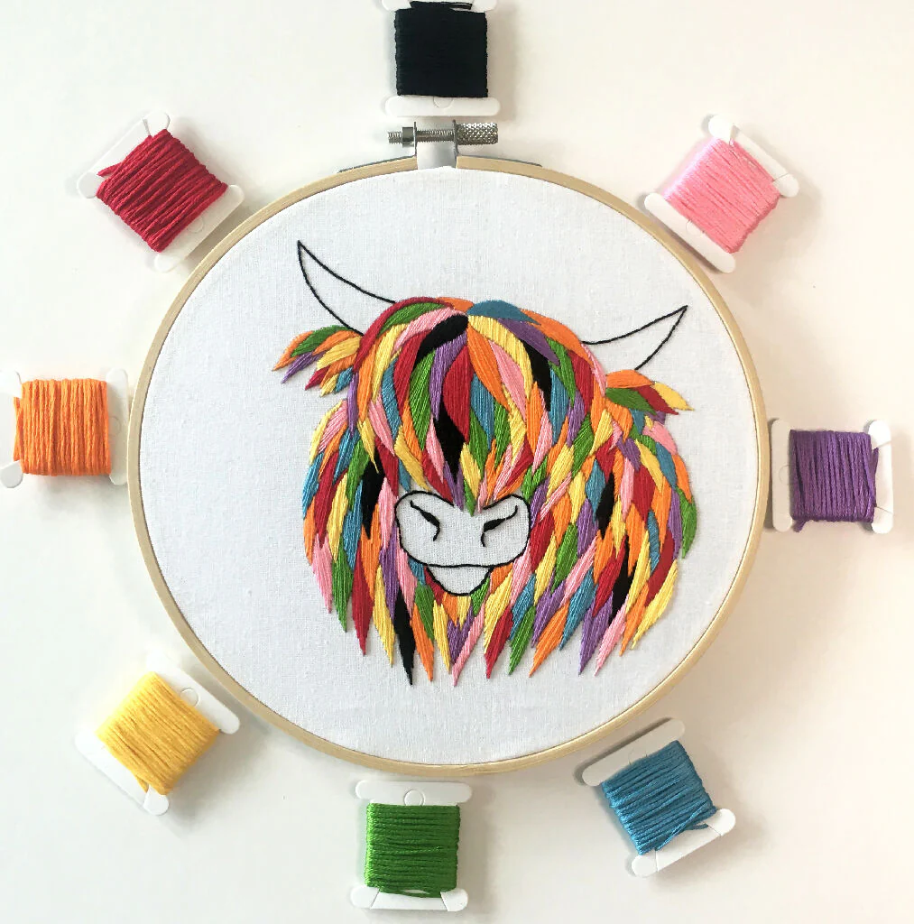 Highland Cow Embroidery Kit - Image 6