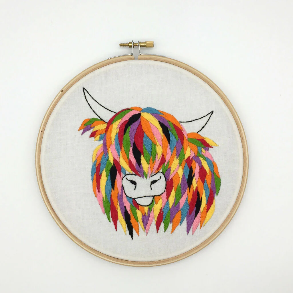 Highland Cow Embroidery Kit - Image 7