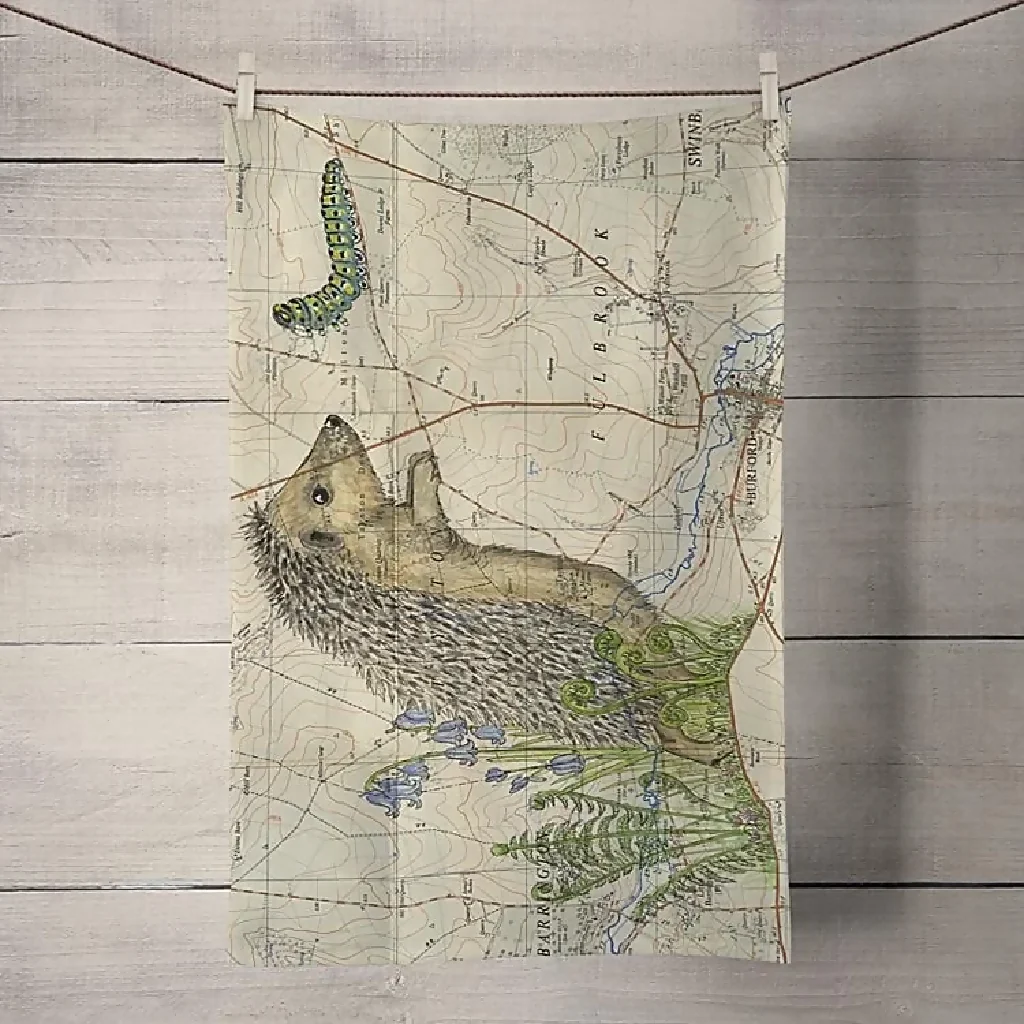 Highstreet Hedgehog Cotton Tea Towel - Image 2