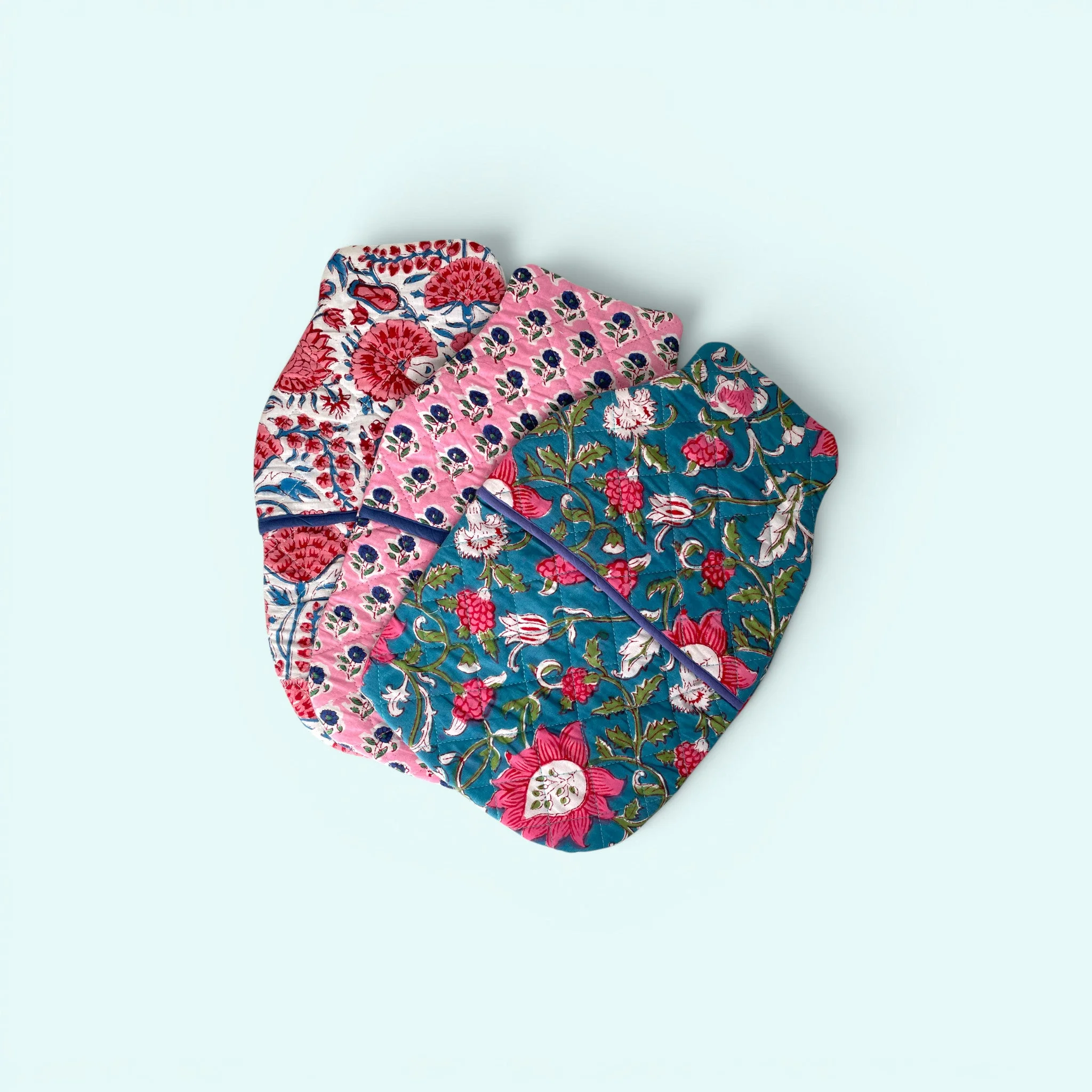 Hot Water Bottle Cover - Pink Flower Print - Image 3