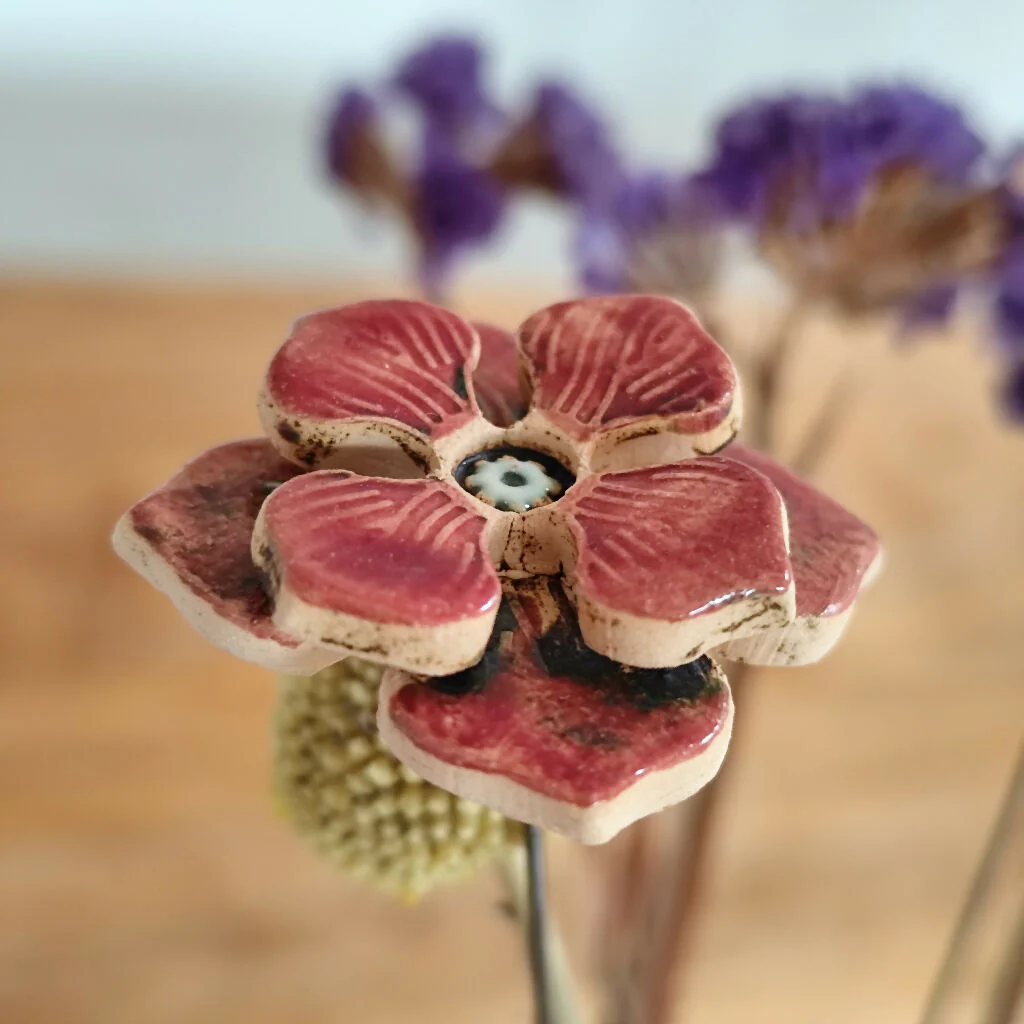 Hydrangea Ceramic Flower Stems - Handmade Bouquet - Image 5
