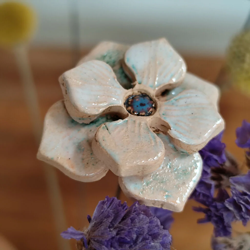 Hydrangea Ceramic Flower Stems - Handmade Bouquet - Image 6