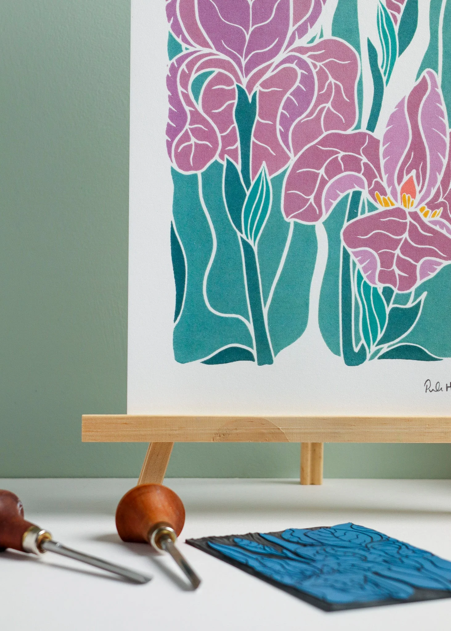 Iris at Dusk | Art Print on Cotton Paper - Image 2