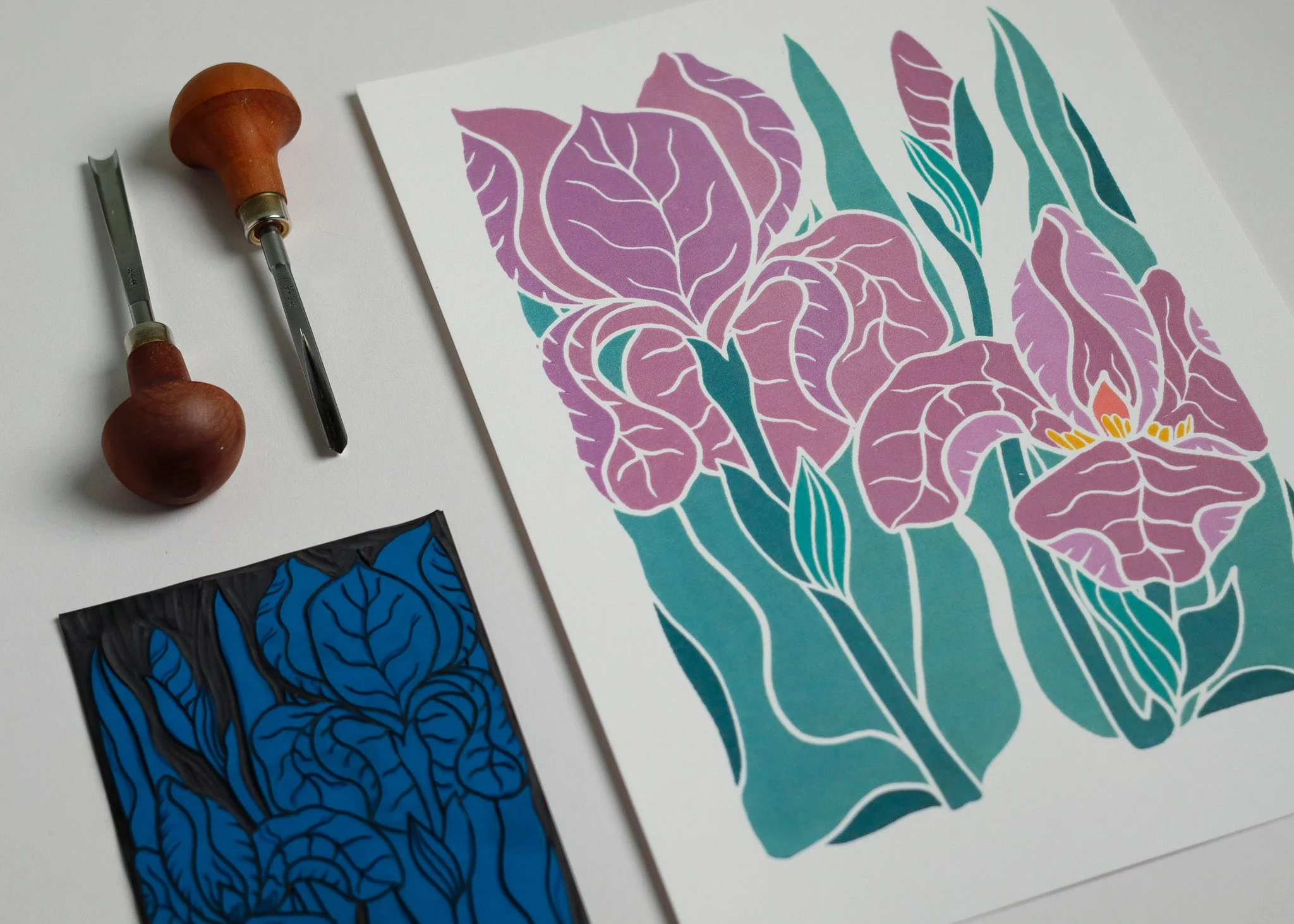Iris at Dusk | Art Print on Cotton Paper - Image 3