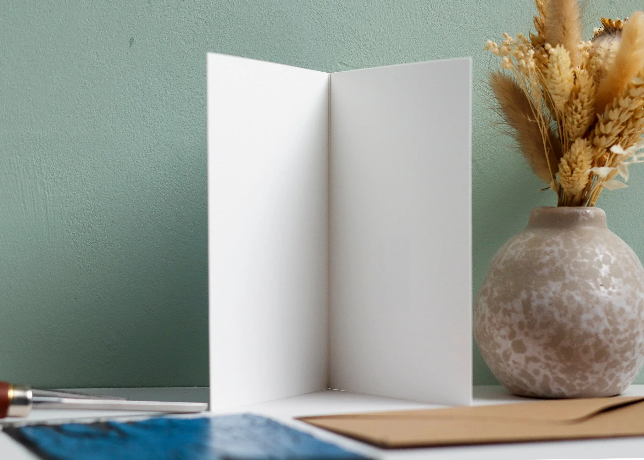 Iris in the Garden Luxury Cotton Card | Single Card & Envelope - Image 3