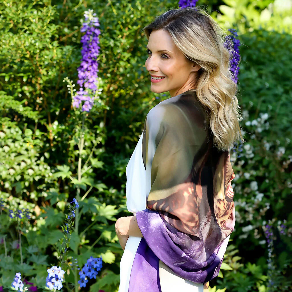 Iris silk scarf - Image 4