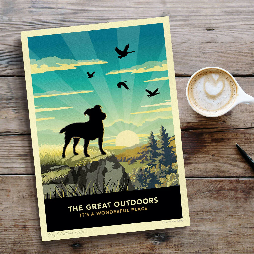 JACK RUSSELL OR PATTERDALE TERRIER 'THE GREAT OUTDOORS’ LIMITED EDITION ART PRINT - Image 5