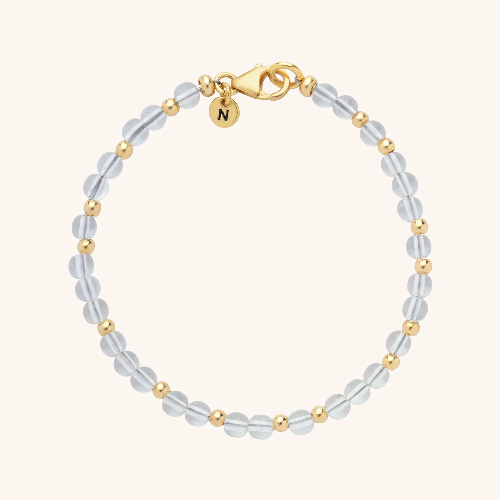 Jewel Bead Birthstone Bracelet - April - Image 4