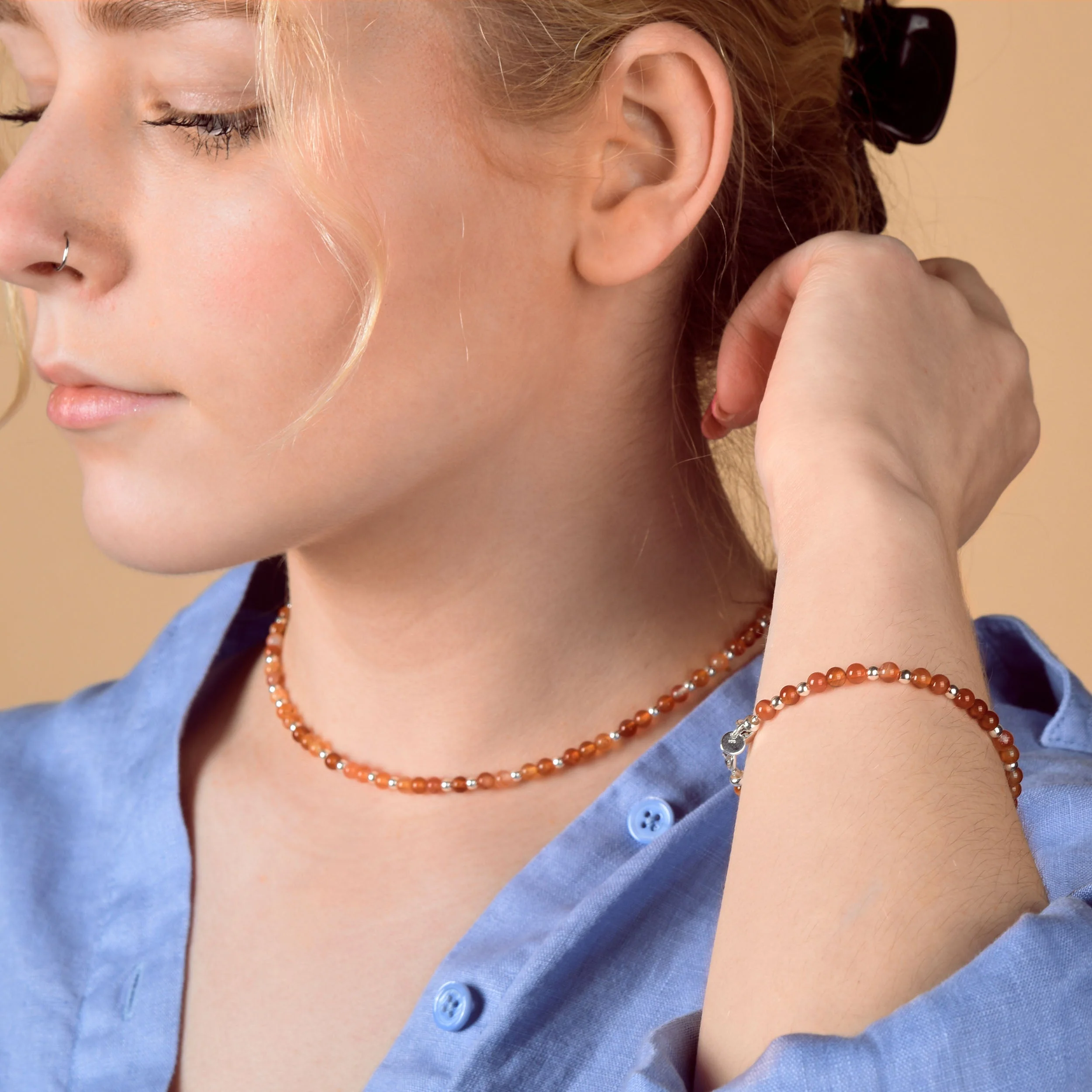 Jewel Bead Birthstone Bracelet - July - Image 2