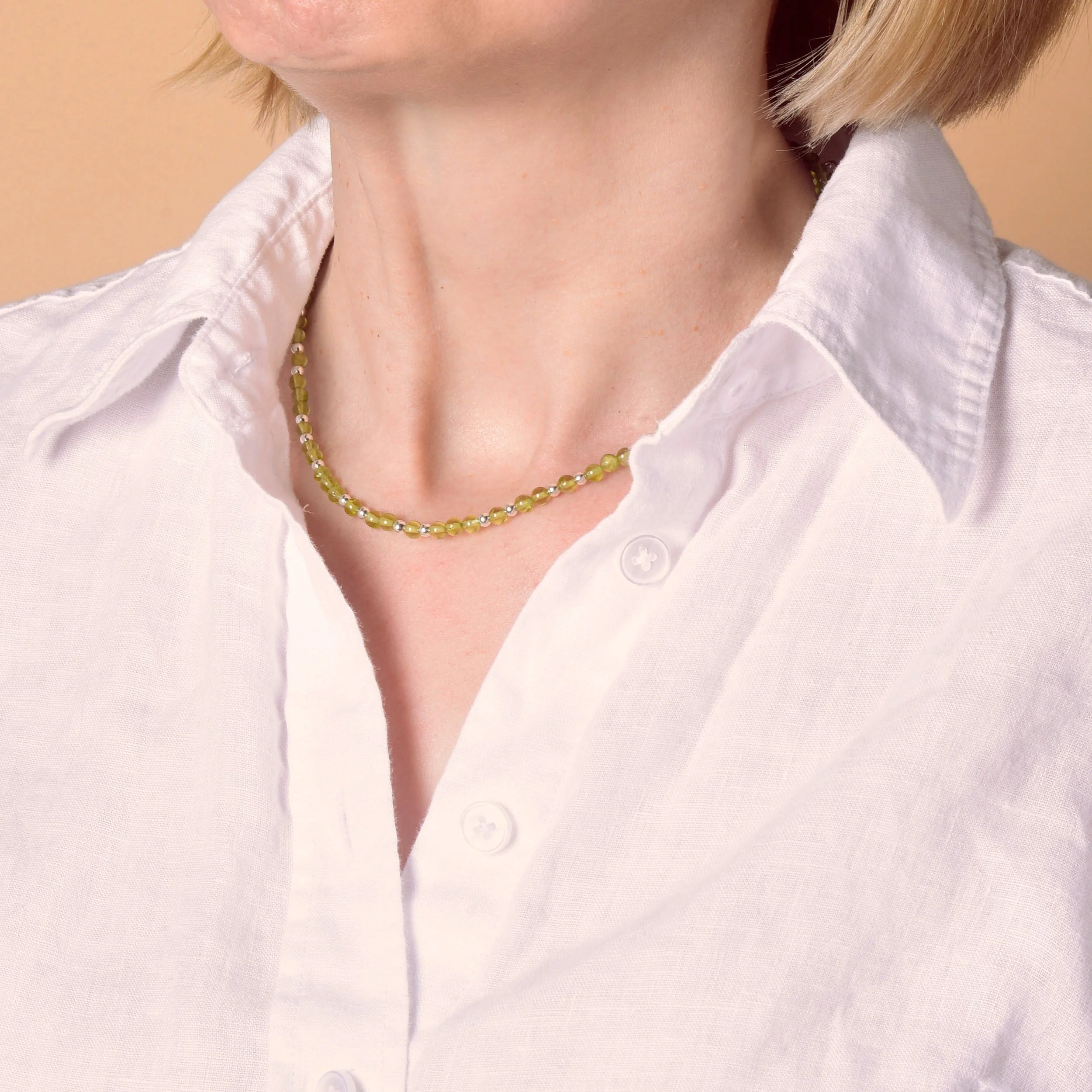 Jewel Bead Birthstone Necklace - August - Image 2