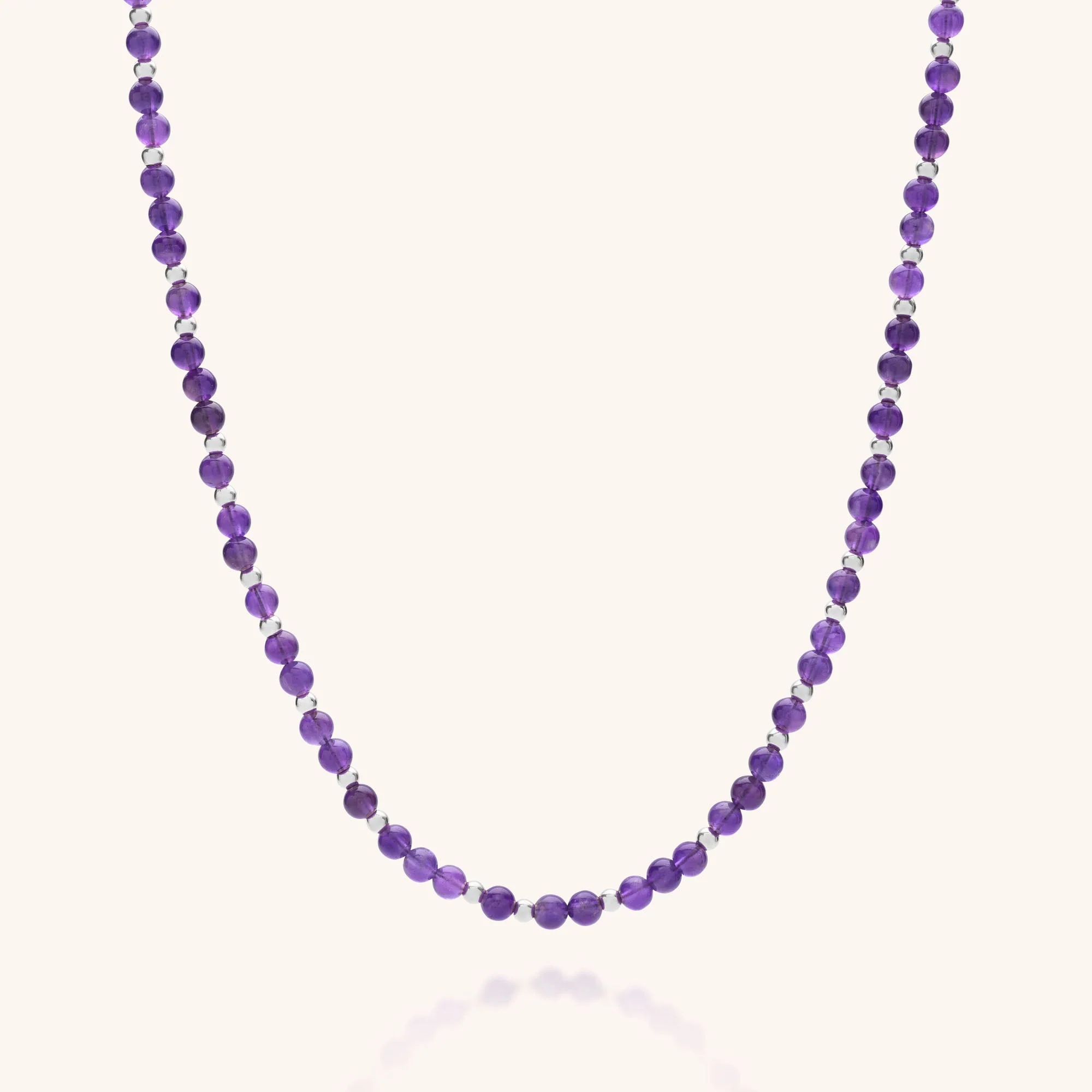 Jewel Bead Birthstone Necklace - February