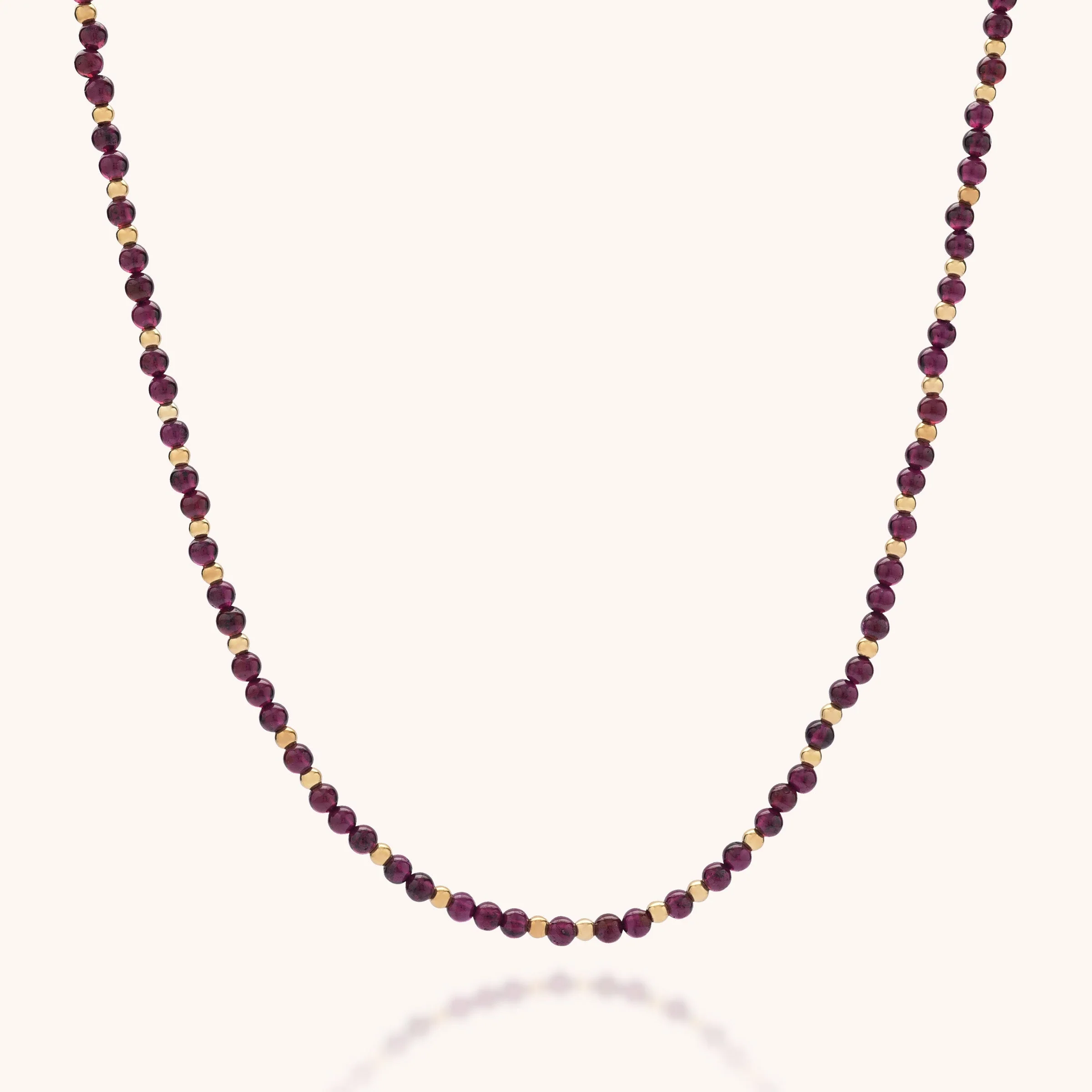Jewel Bead Birthstone Necklace - January