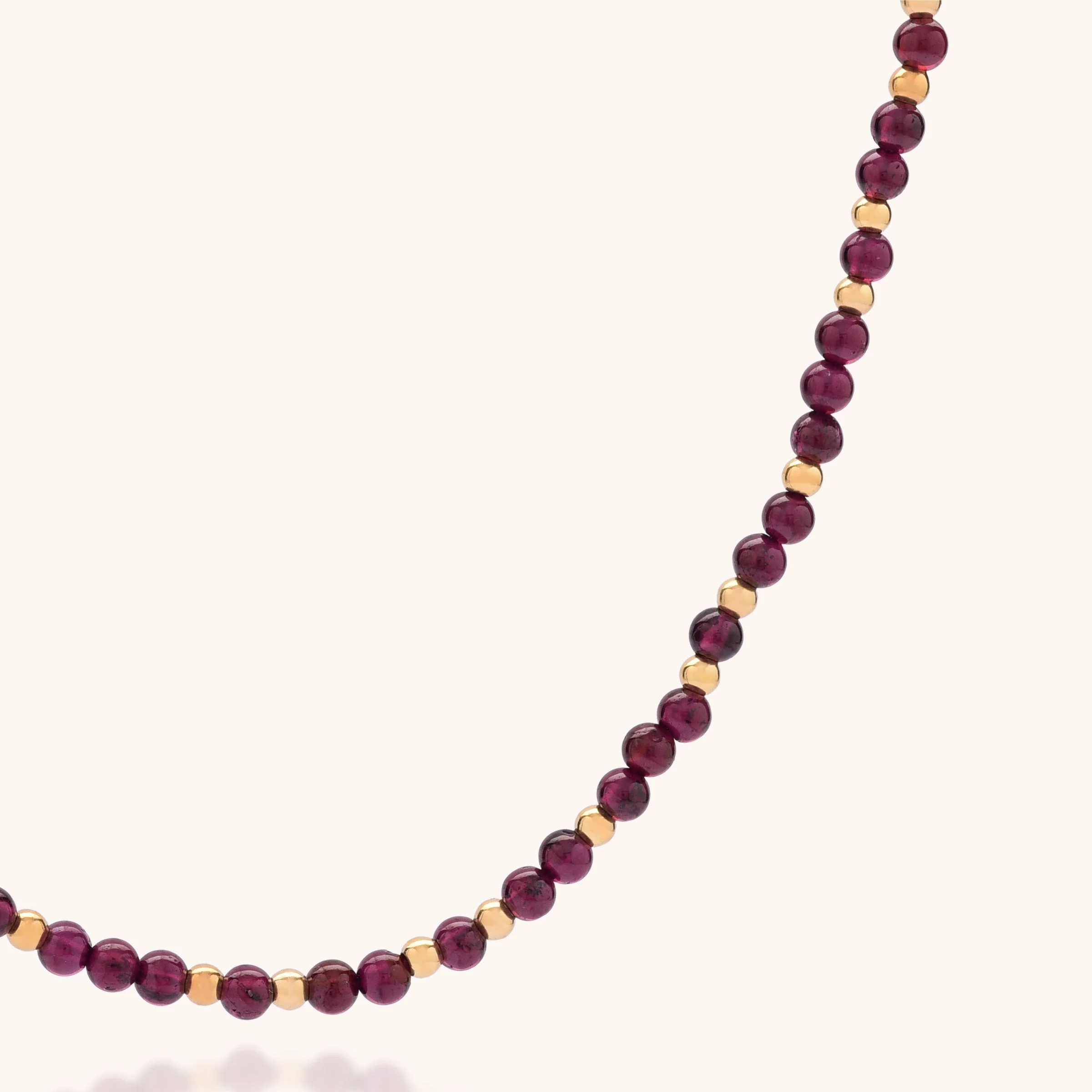 Jewel Bead Birthstone Necklace - January - Image 4