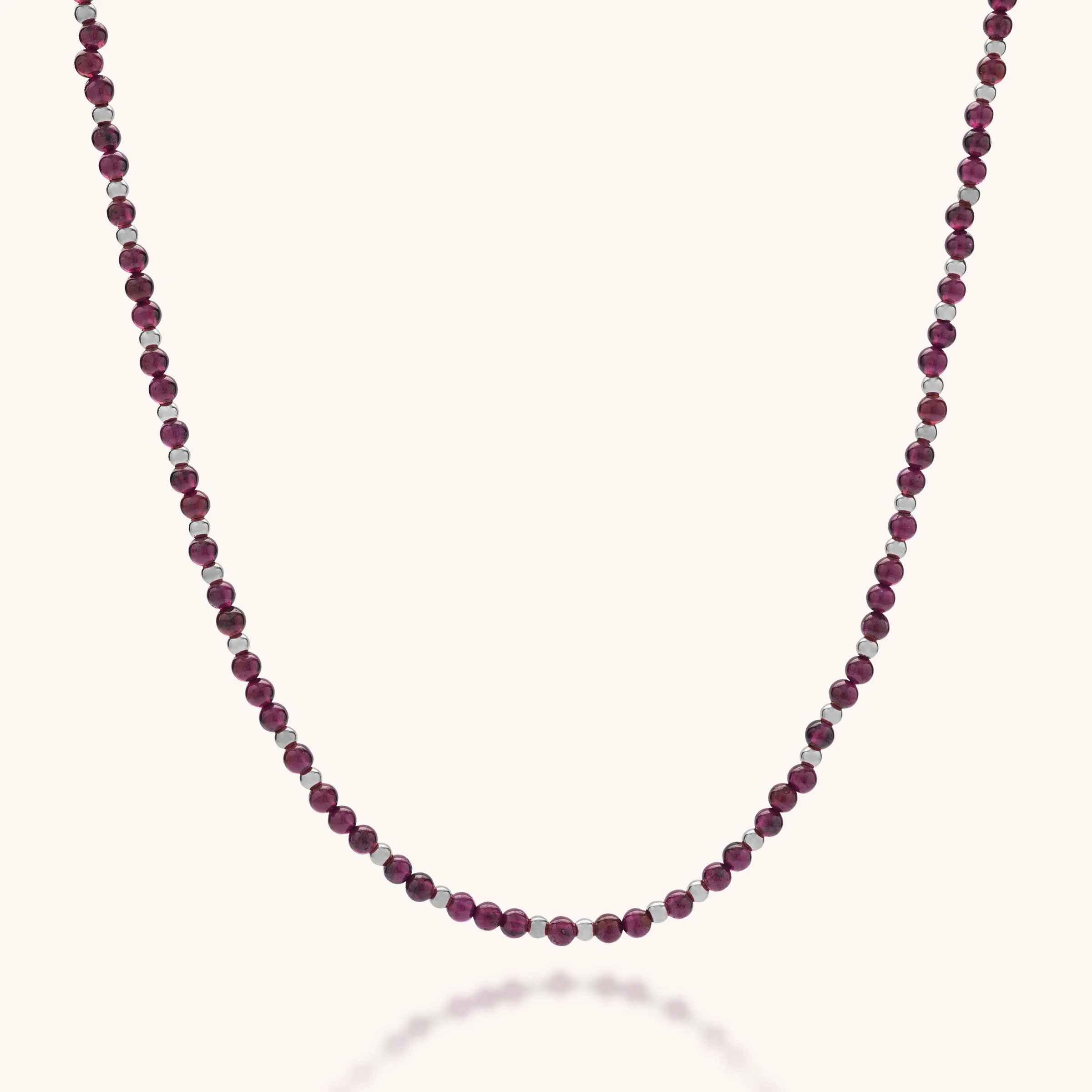 Jewel Bead Birthstone Necklace - January - Image 5