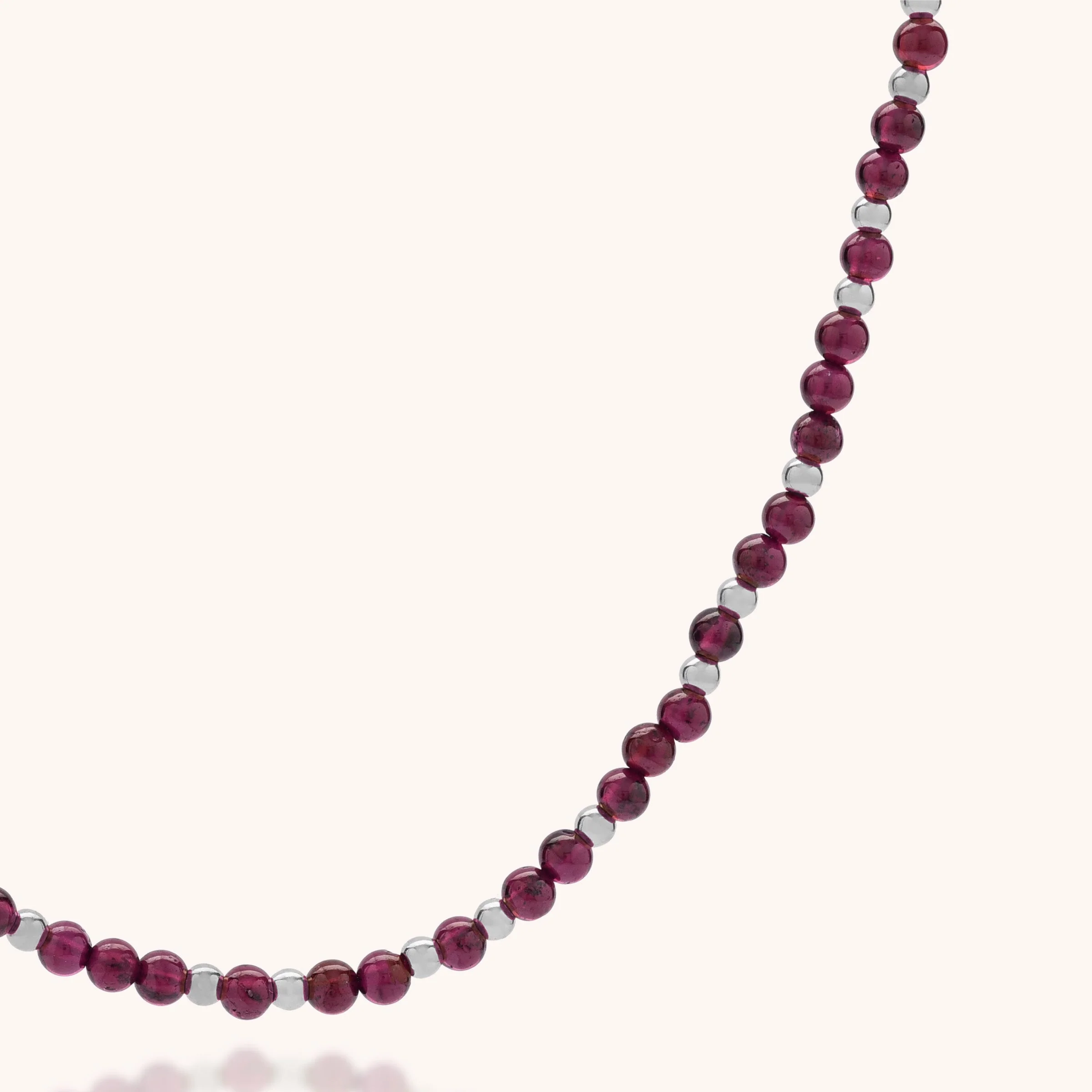 Jewel Bead Birthstone Necklace - January - Image 7