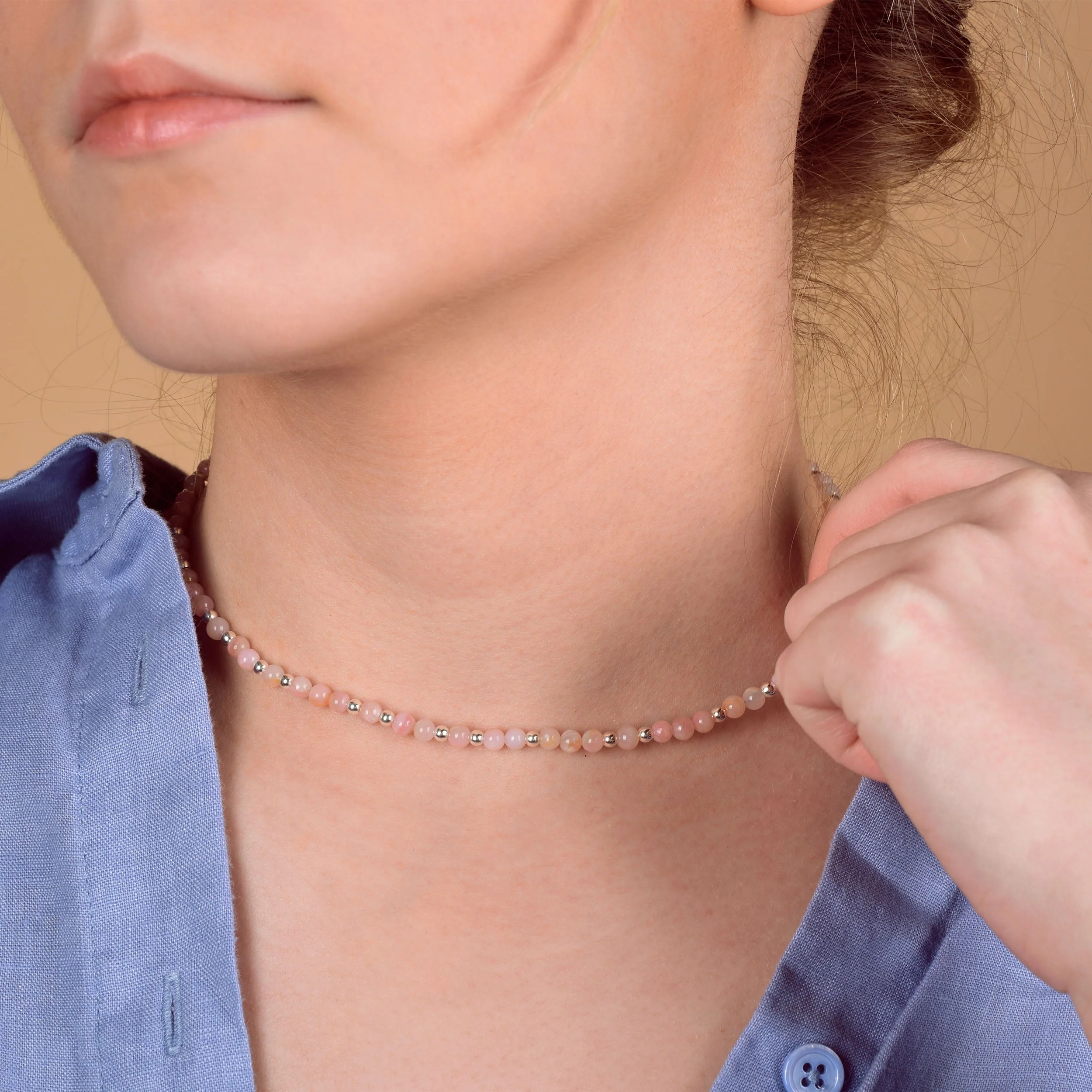 Jewel Bead Birthstone Necklace - October - Image 6