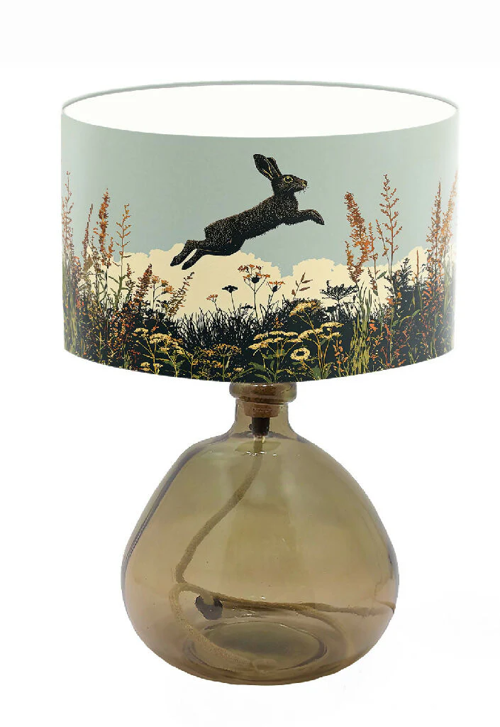 'Jumping for Joy' Hare Illustrative Lampshade - Image 5