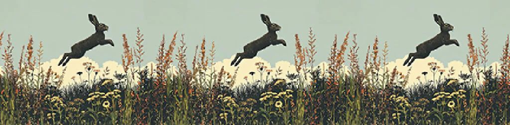'Jumping for Joy' Hare Illustrative Lampshade - Image 8