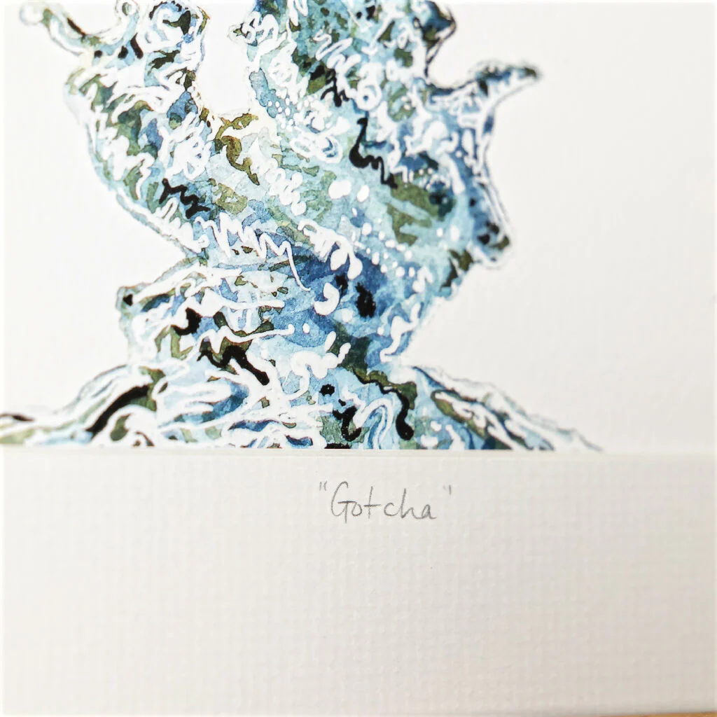 Kingfisher Limited Edition Print 'Gotcha' | Jina Gelder Illustration - Image 2