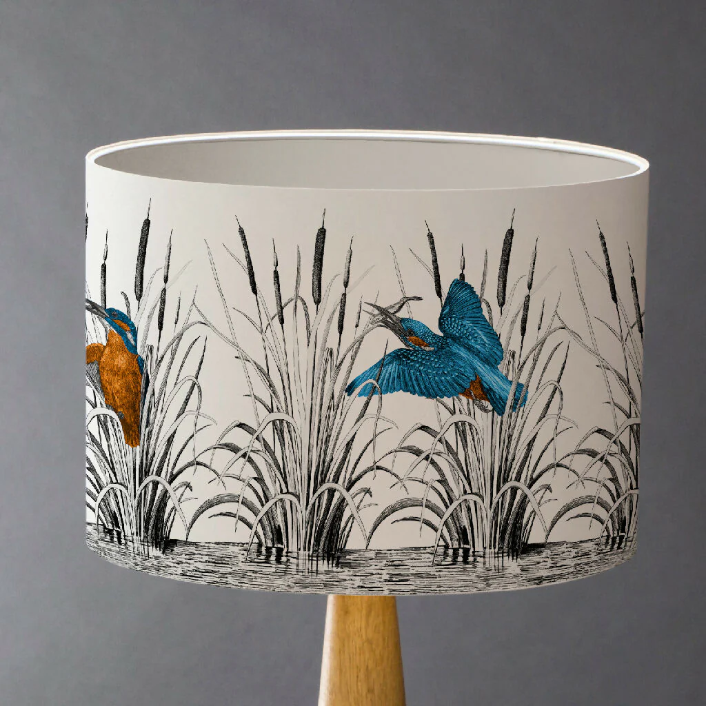Kingfishers Lampshade – British Wildlife Collection