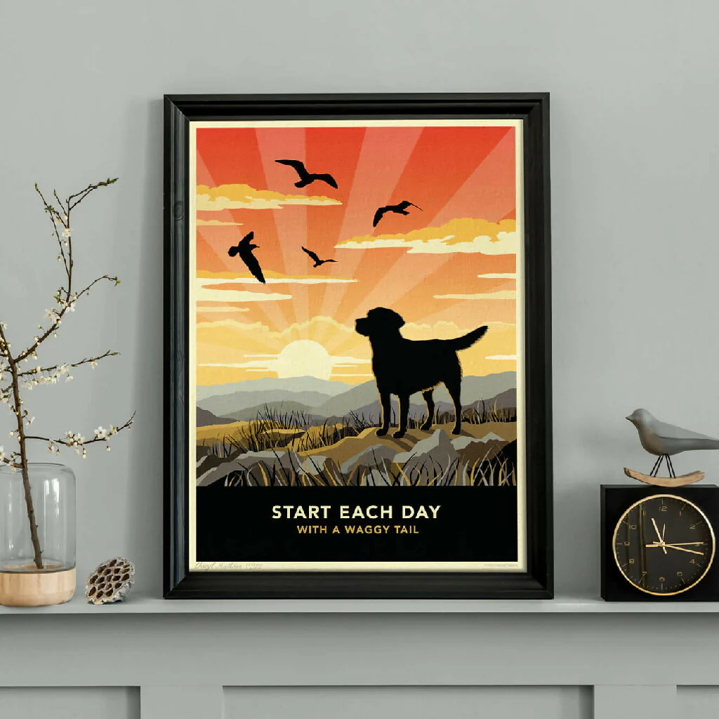 LABRADOR ‘WAGGY TAILS’ LIMITED EDITION ART PRINT - Image 3