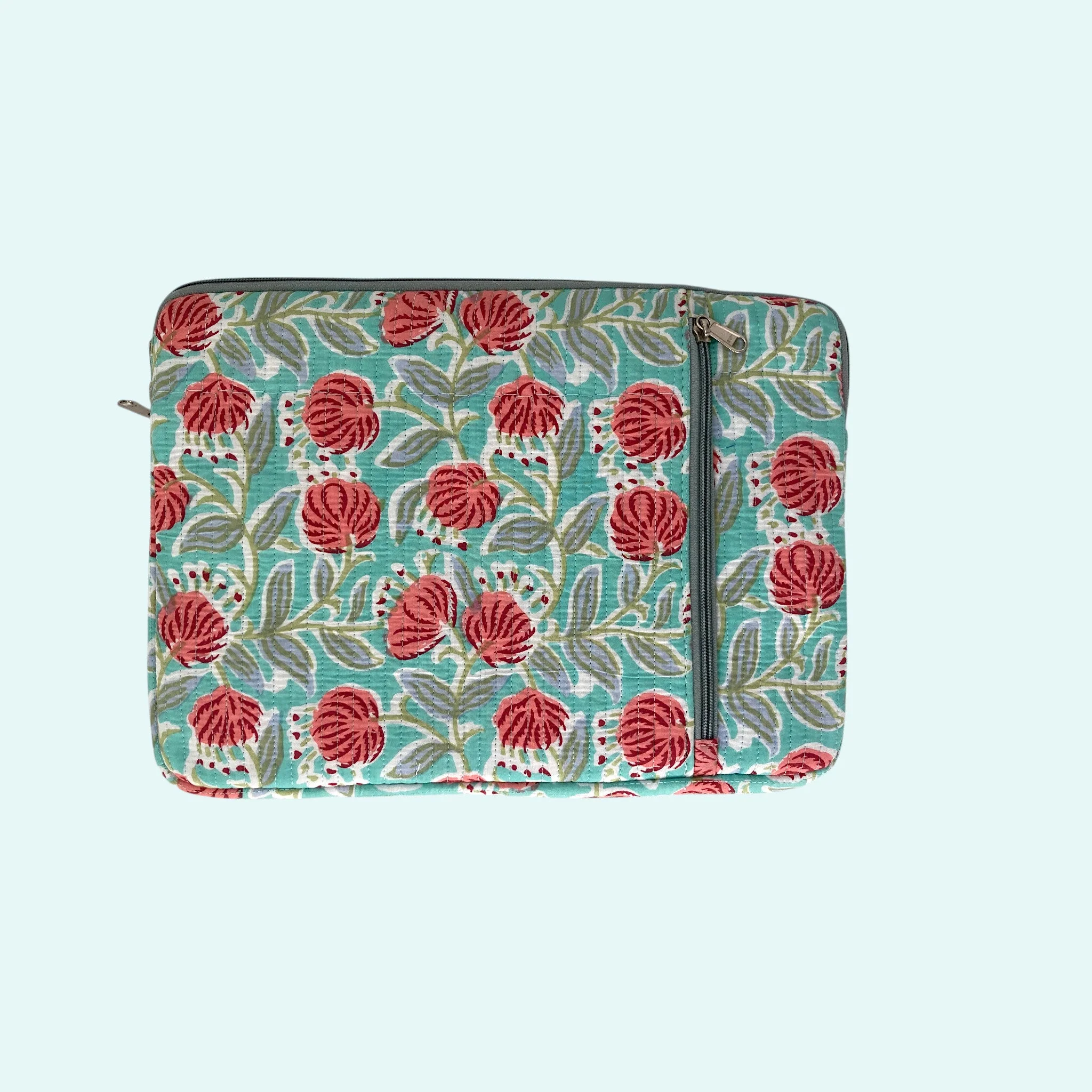 Laptop or iPad Case | Mint Green Floral - Image 2