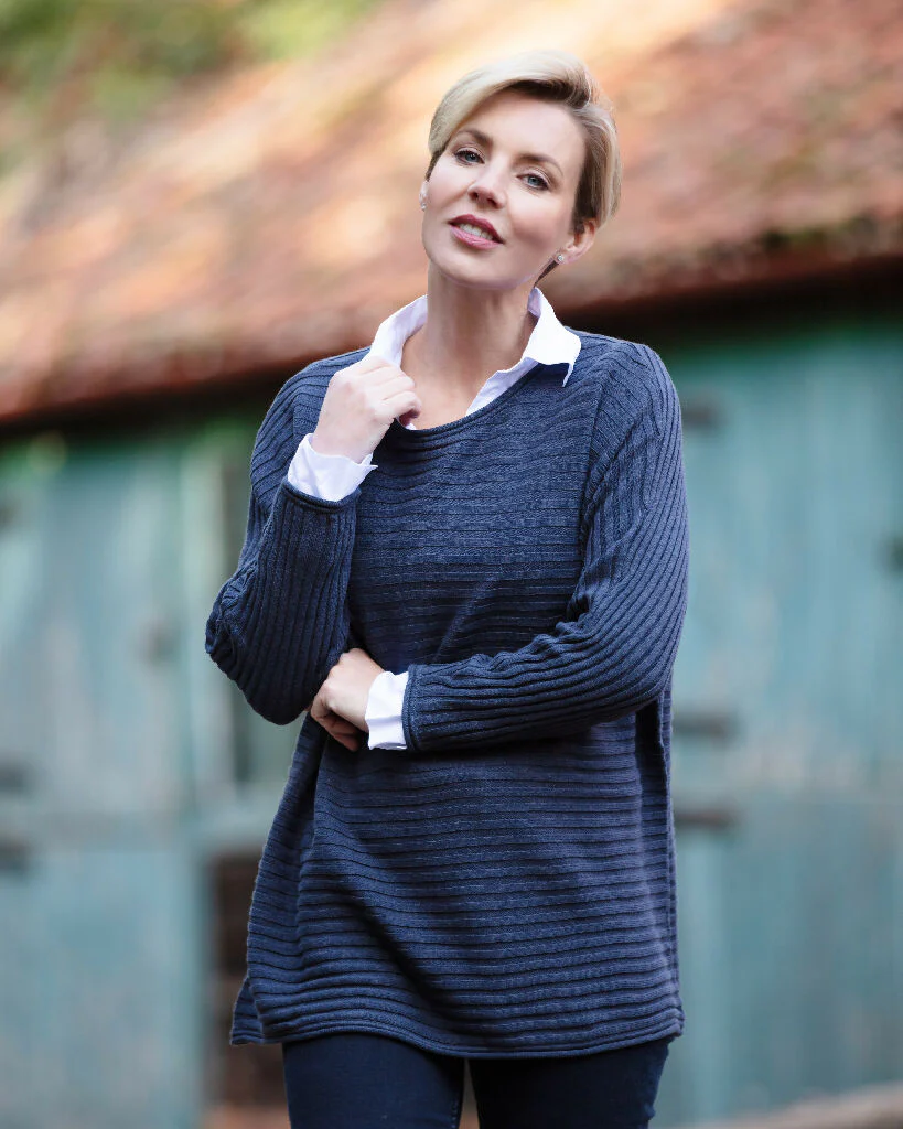 Lara Ribbed Relaxed Cotton Jumper - Image 4