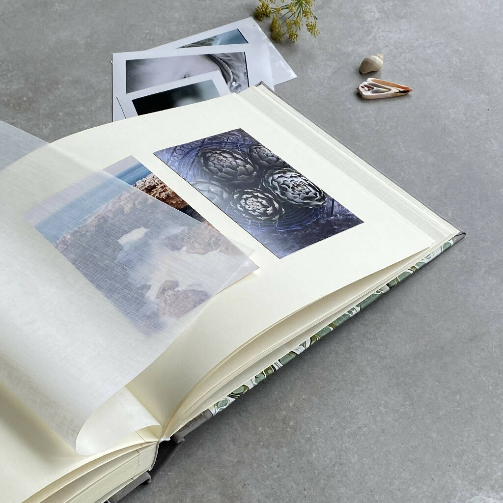 Large Hardback Photo Album with Marble and Leather Detail - Image 3