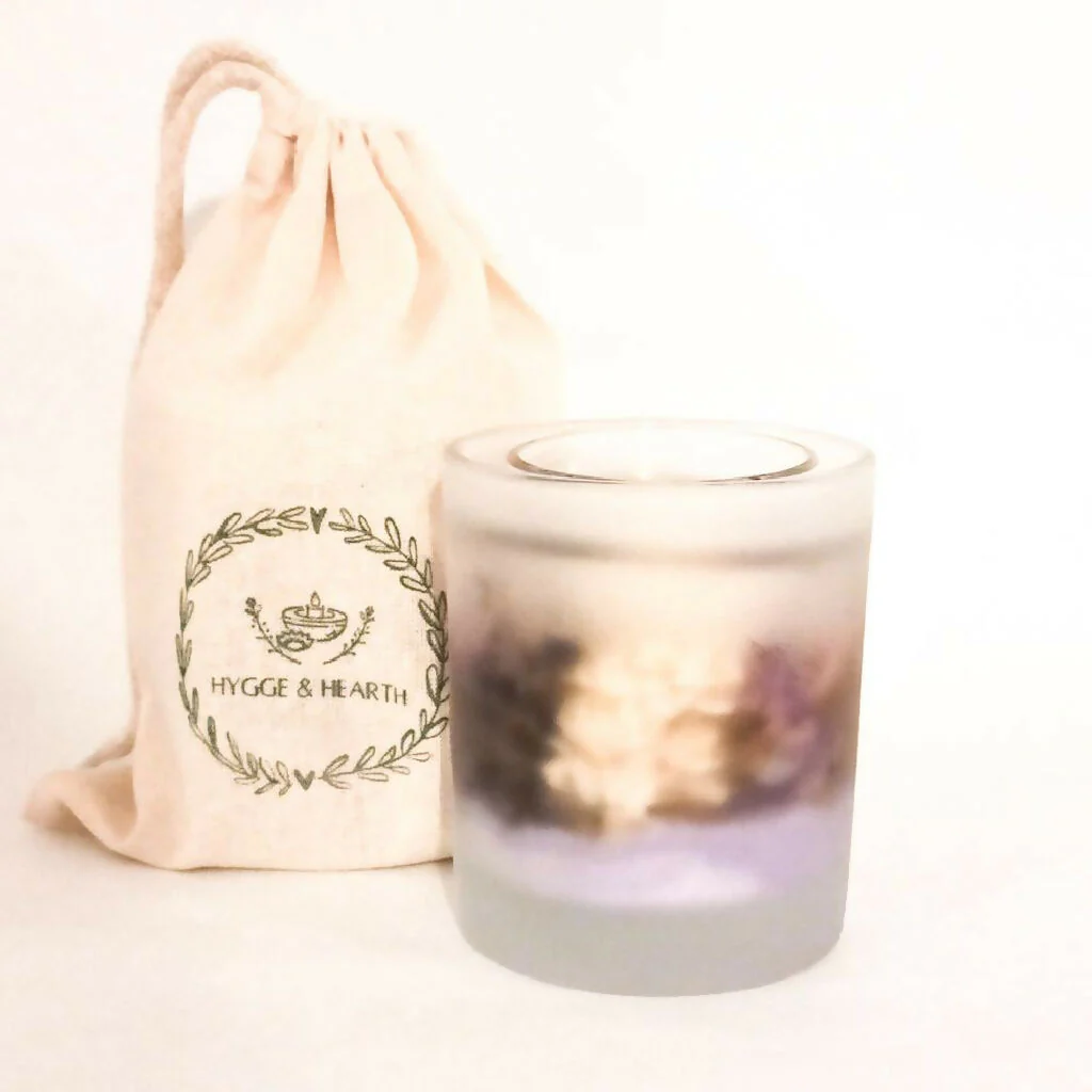 LAVENDER HAZE FROSTED BOTANICAL SCENTED CANDLE - Image 2