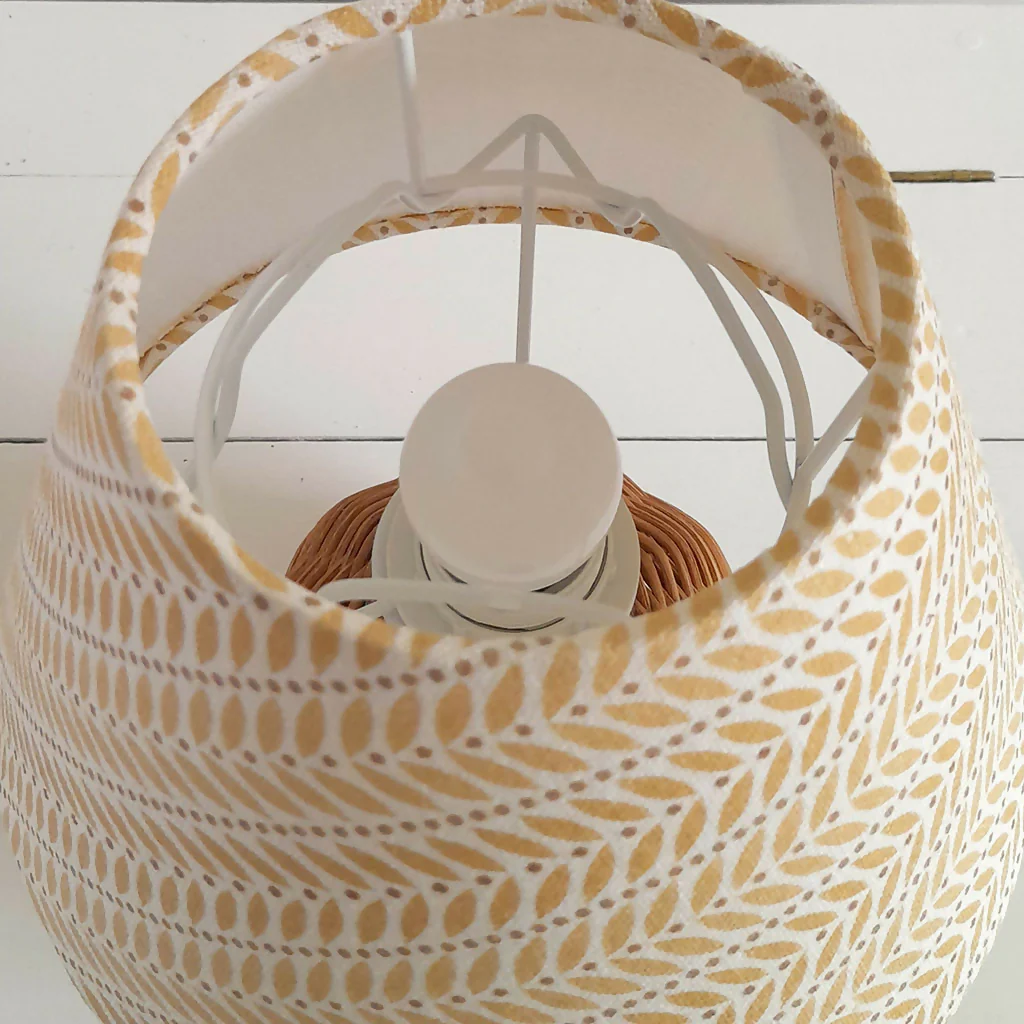 Leaf Tack Linen Conical Lampshade - Image 3