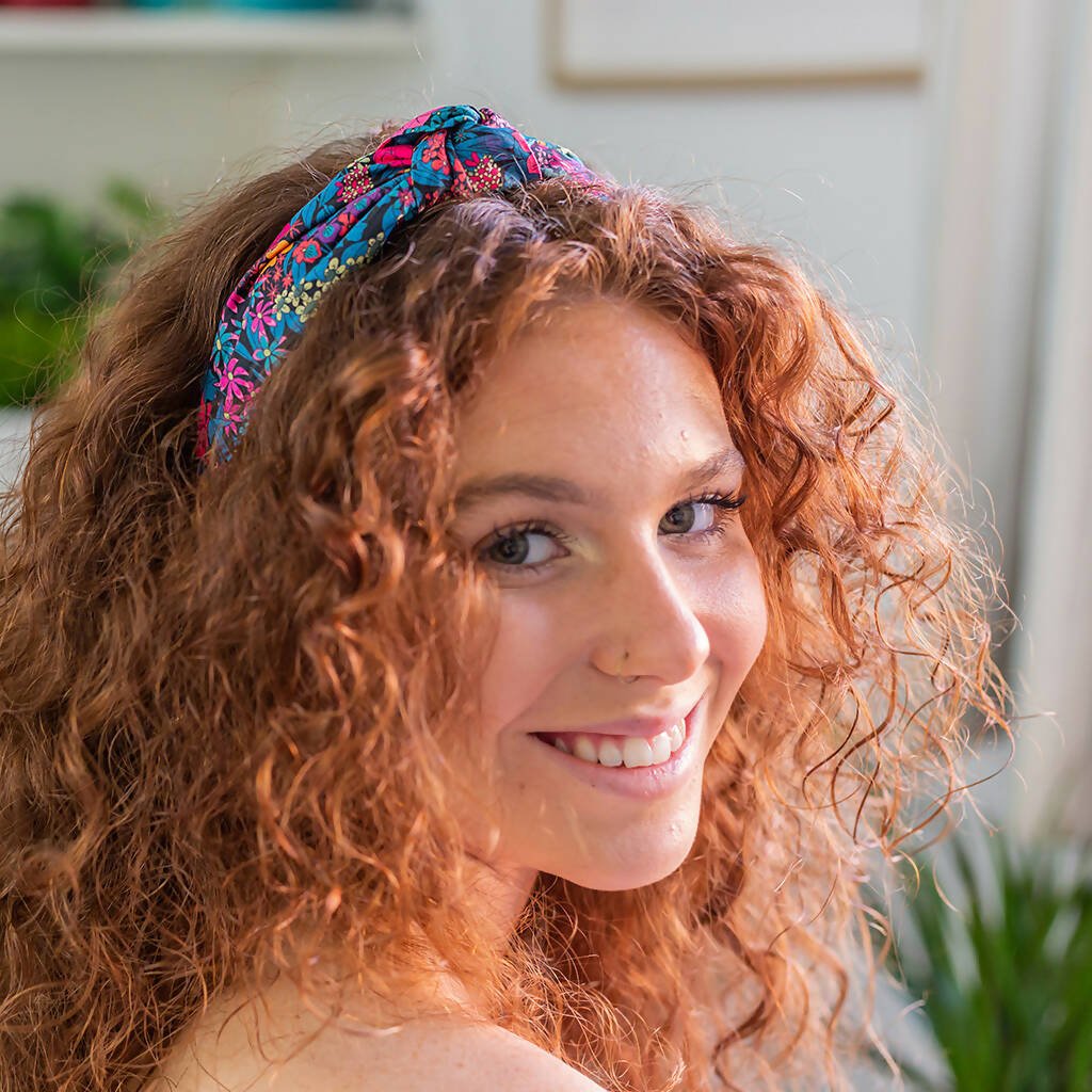 Liberty Classic Knot Headband - Navy C Print - Image 7